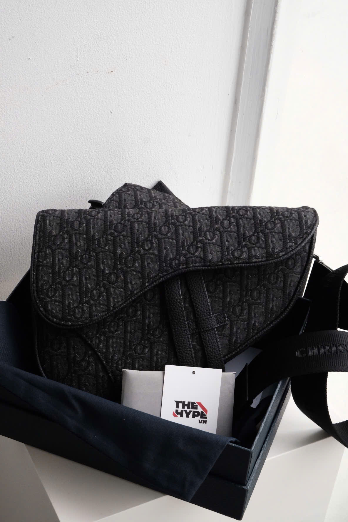 Túi Dior Saddle Bag Black Oblique Jacquard (Black) [Mirror Quality]