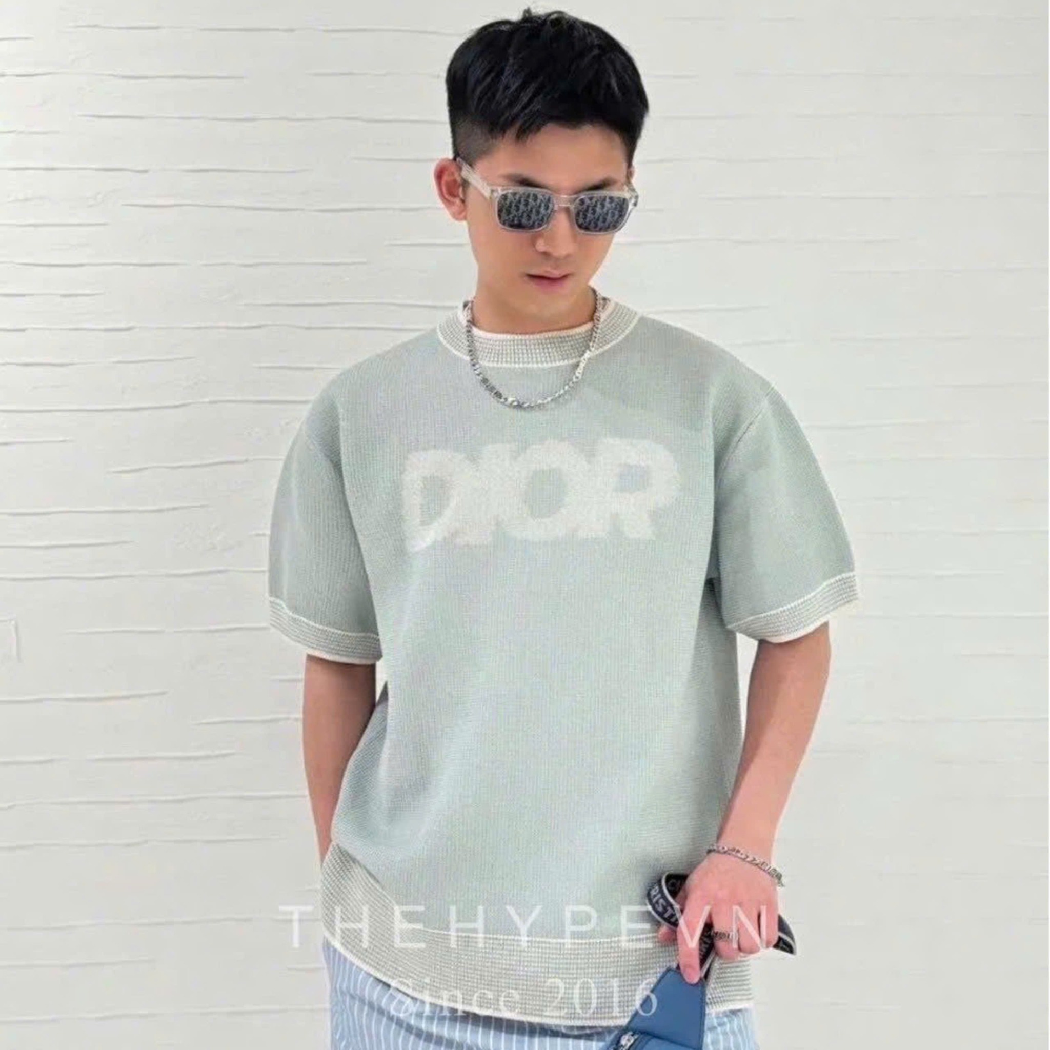 Áo Thun Dior Italic (Green) [Mirror Quality]