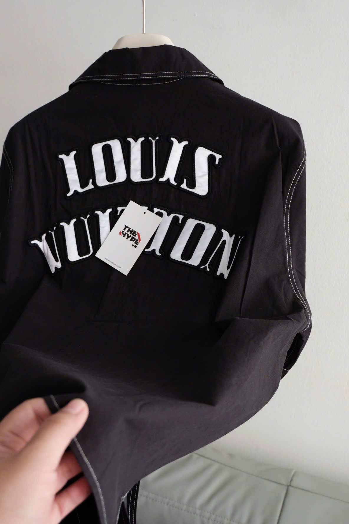 ÁO SƠ MI LOUIS VUITTON LV DOMINO PATCH JACKET (BLACK)