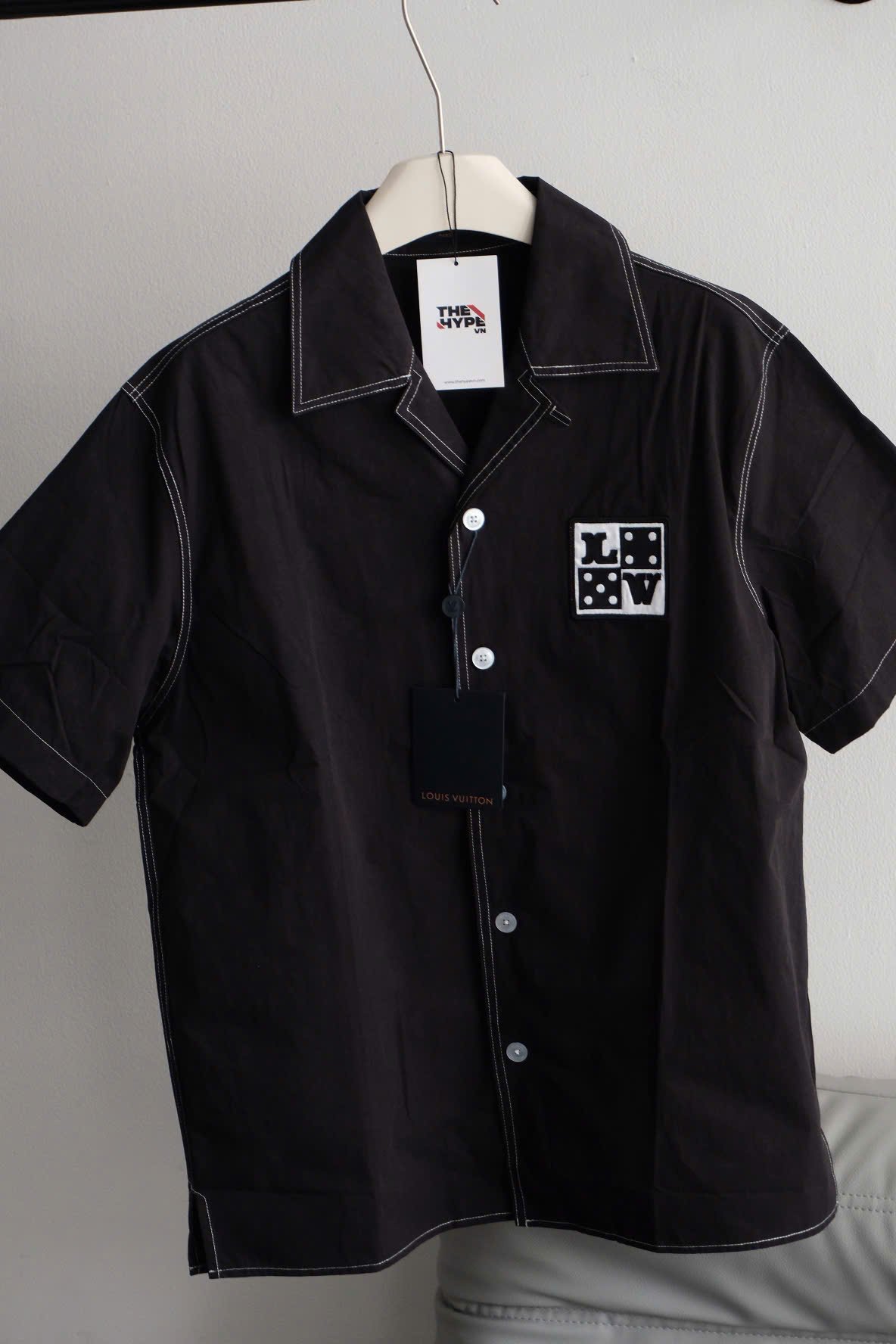 ÁO SƠ MI LOUIS VUITTON LV DOMINO PATCH JACKET (BLACK)