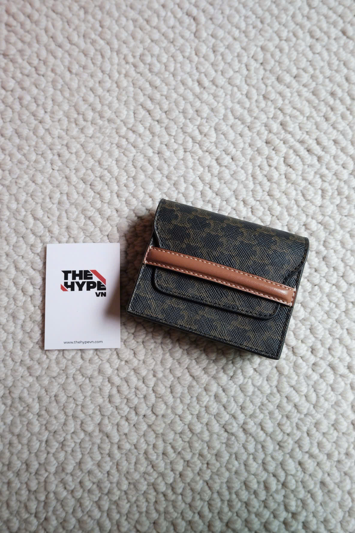 VÍ CELINE FLAP ORIGAMI TRIOMPHE LAMBSKIN (TAN) [MIRROR QUALITY]