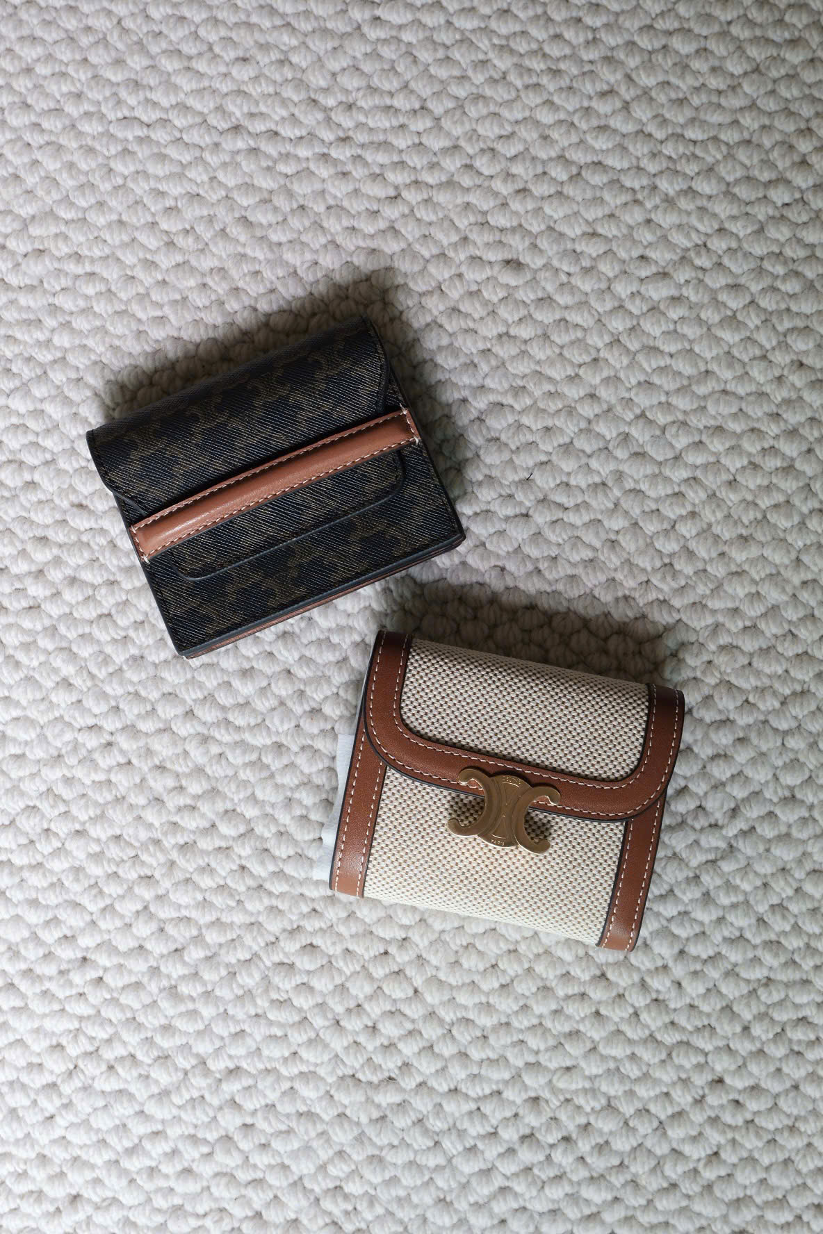 VÍ CELINE FLAP ORIGAMI TRIOMPHE LAMBSKIN (TAN) [MIRROR QUALITY]