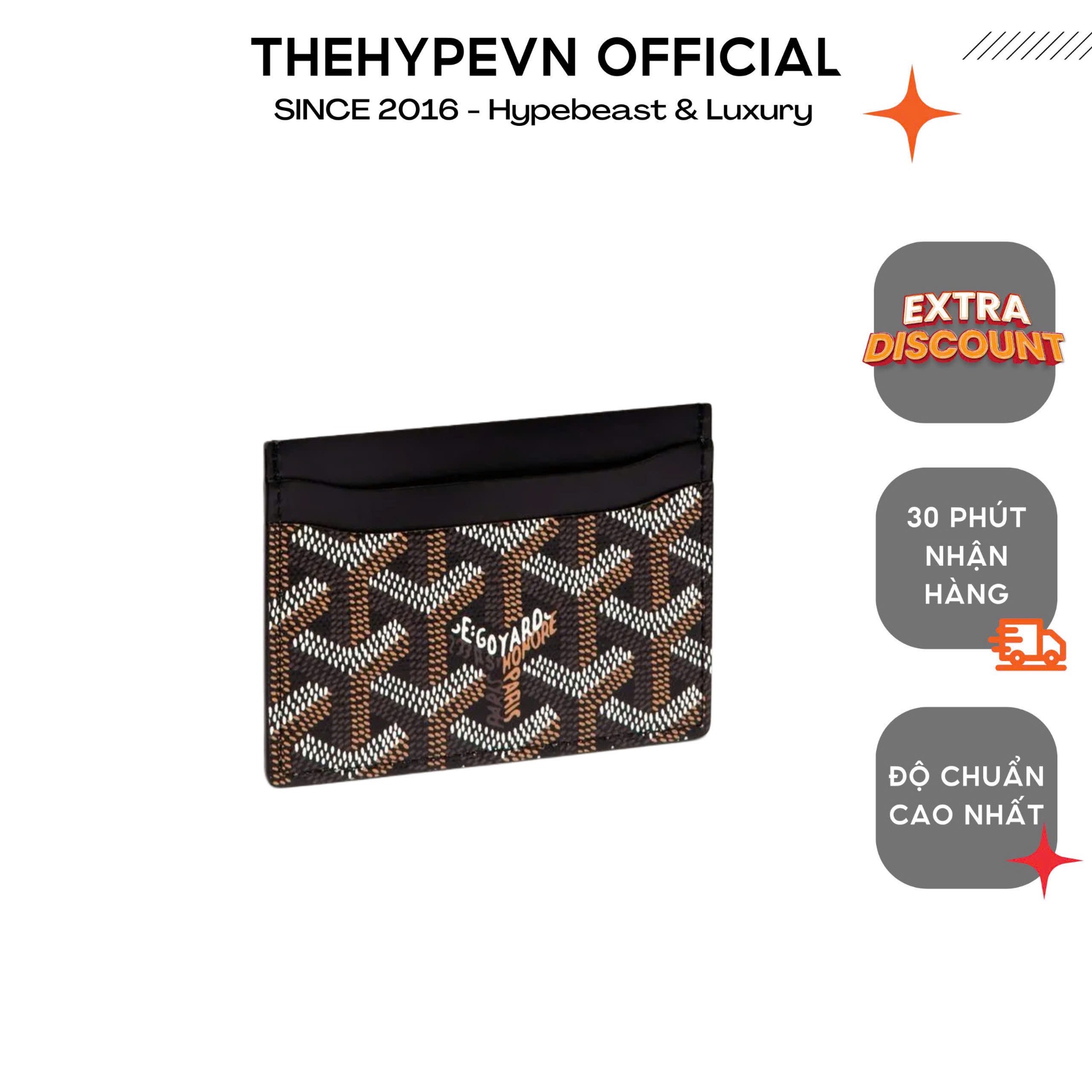 Card Holder Goyard Saint-Sulpice (Đen) [MIRROR QUALITY]