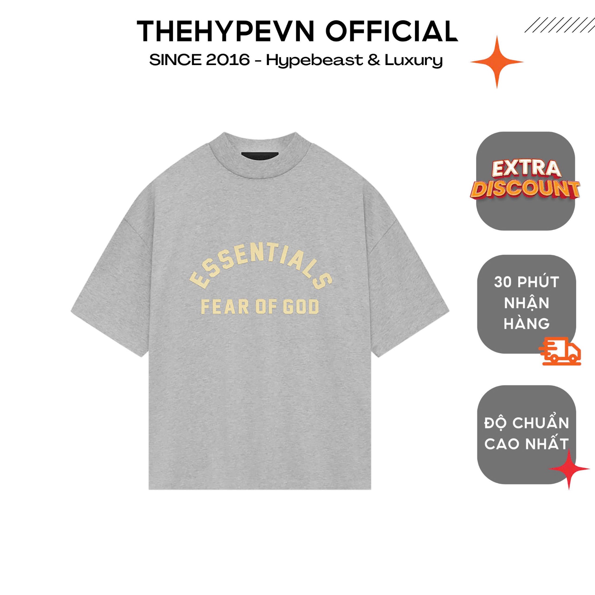 ÁO THUN FOG ESSENTIALS SS24 HEAVY JERSEY (HEATHER GREY)