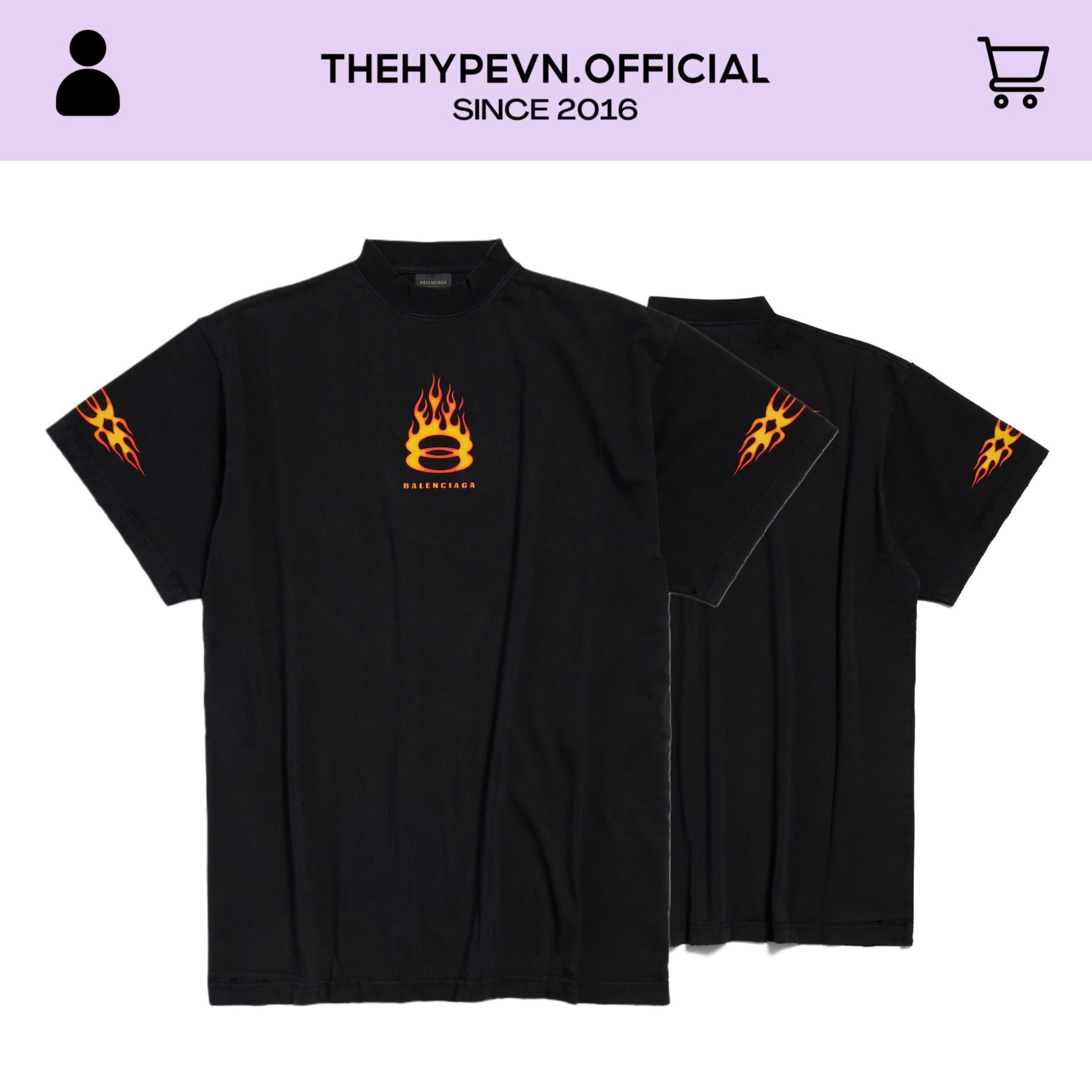 Áo Thun Balenciaga Burning Unity (Black) [Mirror Quality]