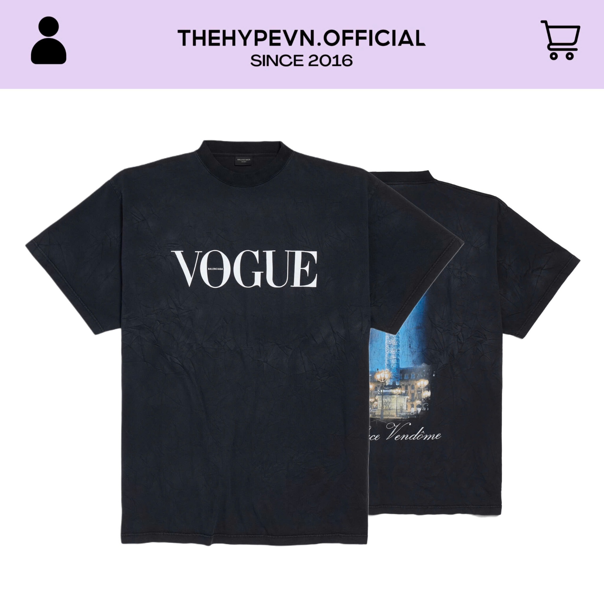 Áo Thun Balenciaga Vogue Place Vendome (Black) [Mirror Quality]