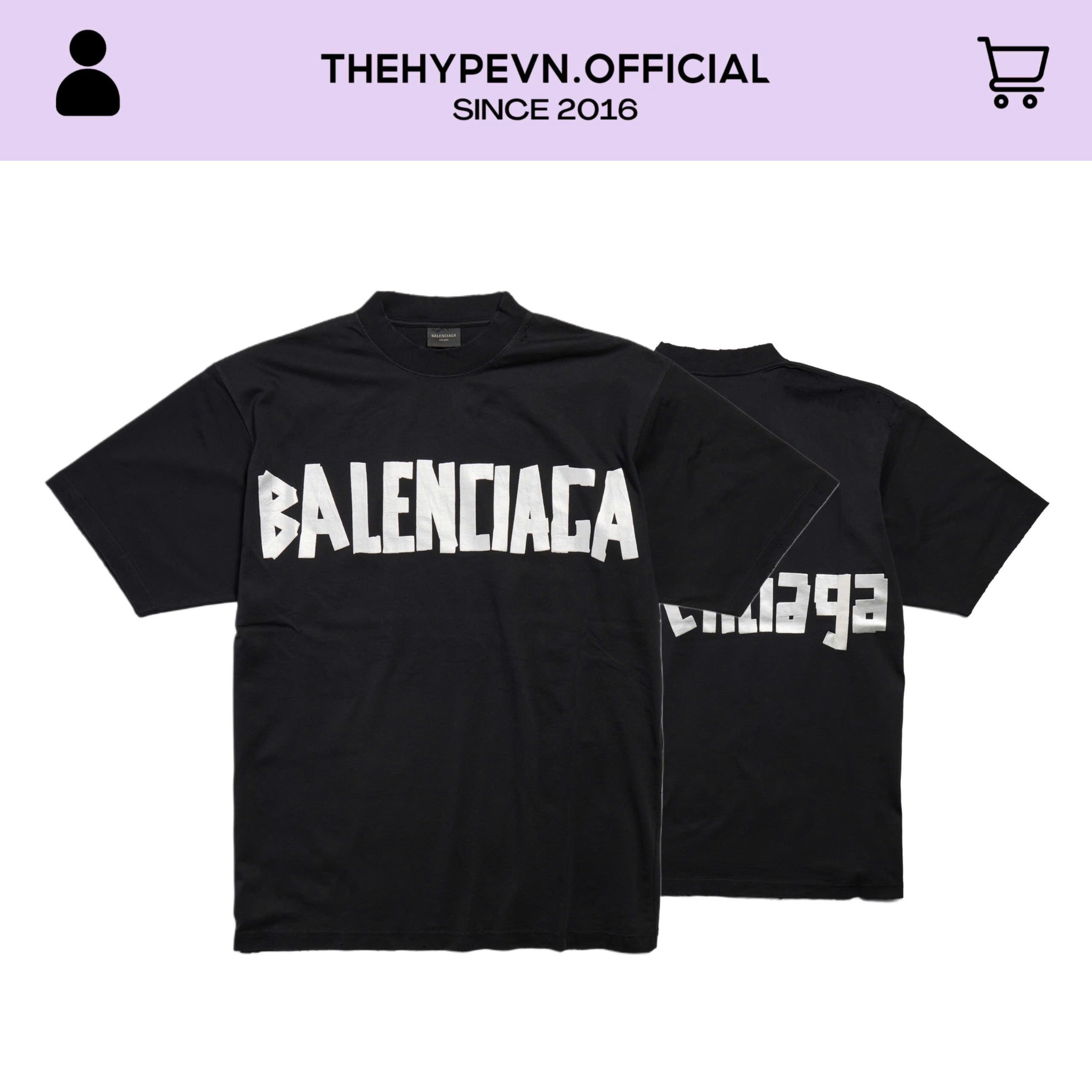 Áo Thun Balenciaga BLCG New Tape Type (Black) [Mirror Quality]