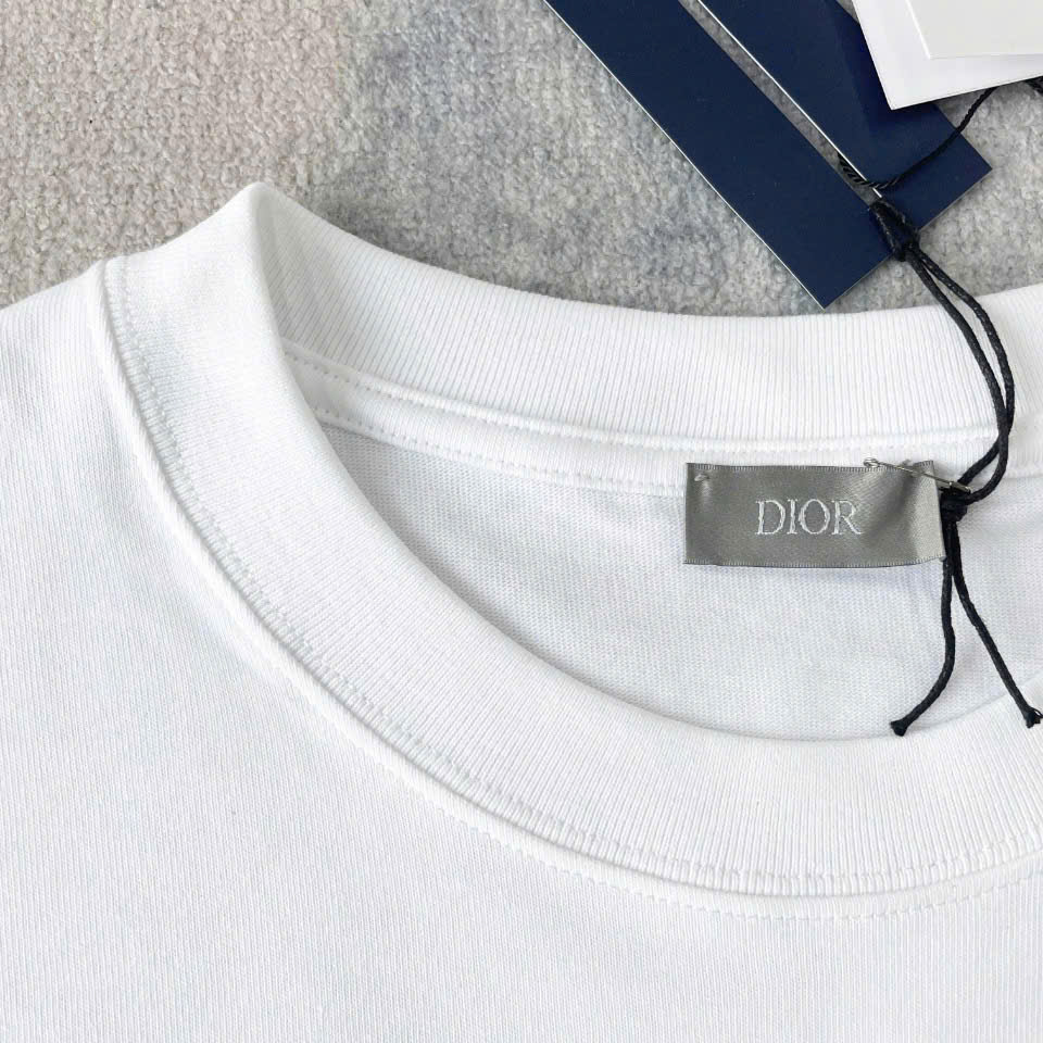 ÁO THUN DIOR TAG LOGO BLUE (WHITE)