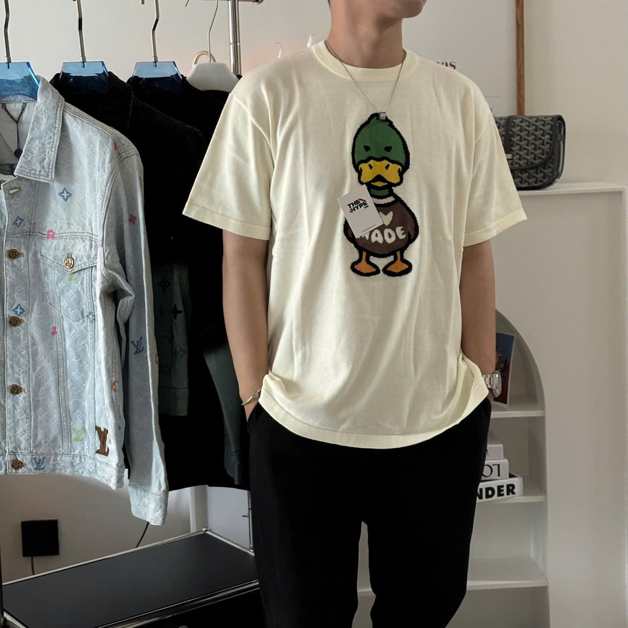 ÁO THUN LOUIS VUITTON LV NIGO JACQUARD (CREAM)