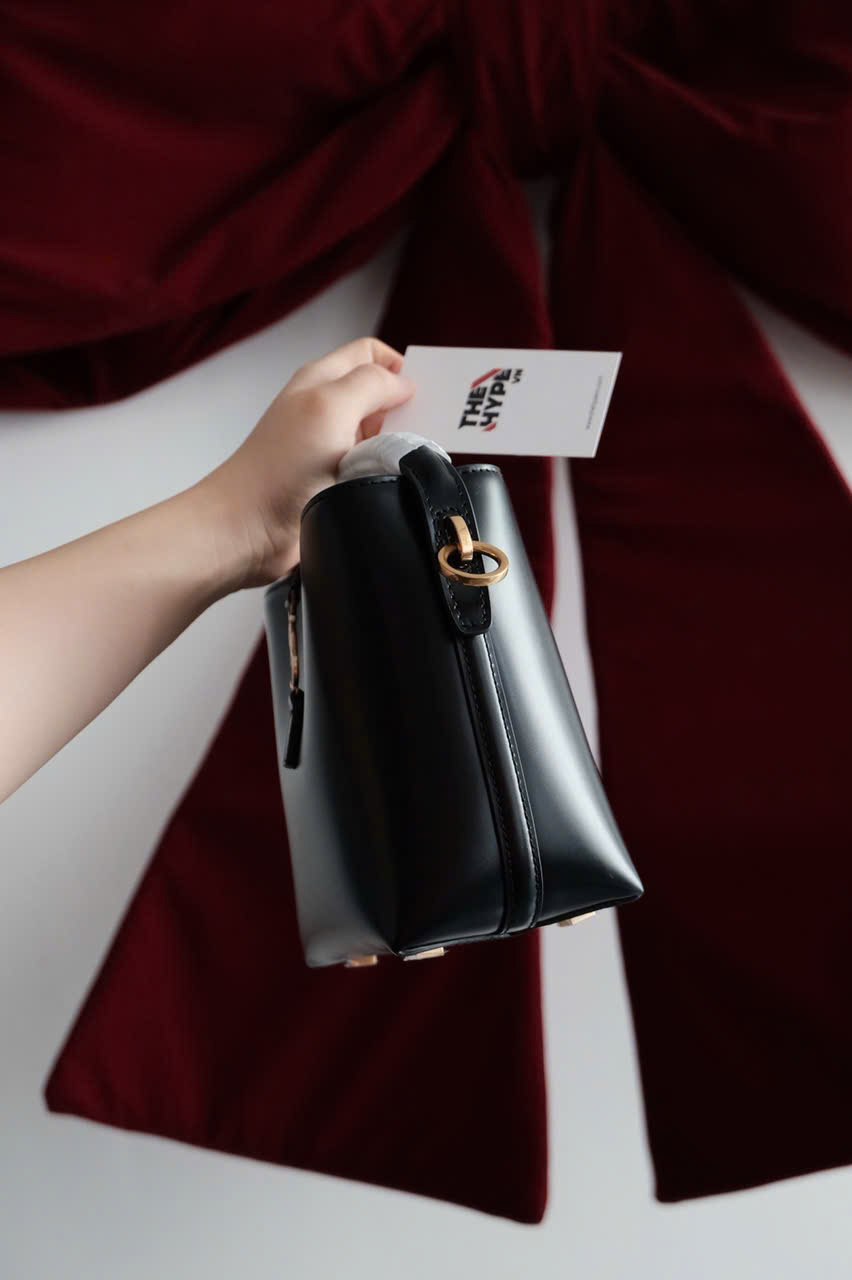 TÚI SAINT LAURENT YSL LE 37 SHINY LEATHER (BLACK)