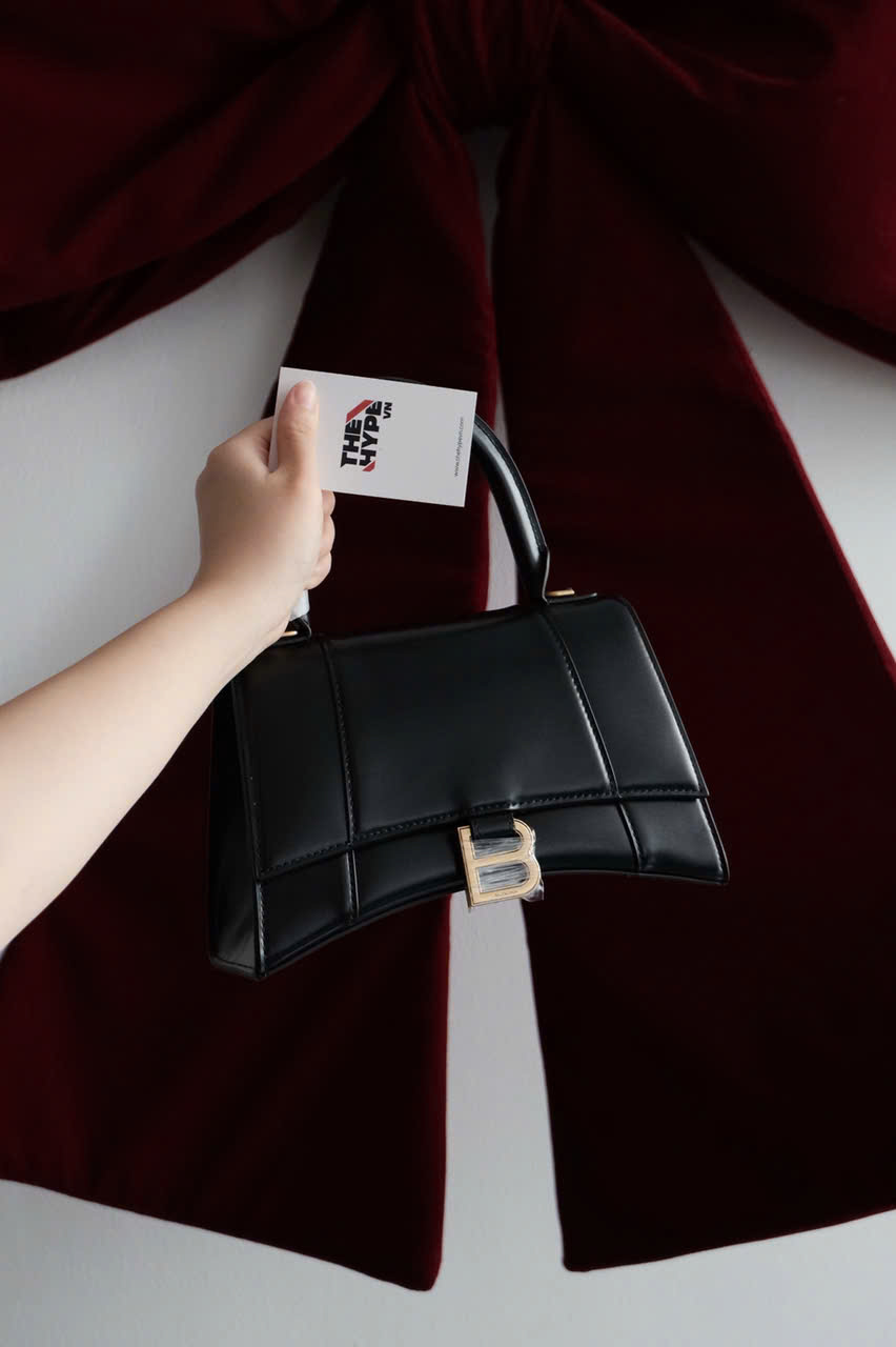 TÚI BALENCIAGA BLCG HOURGLASS SMALL BOX (BLACK)