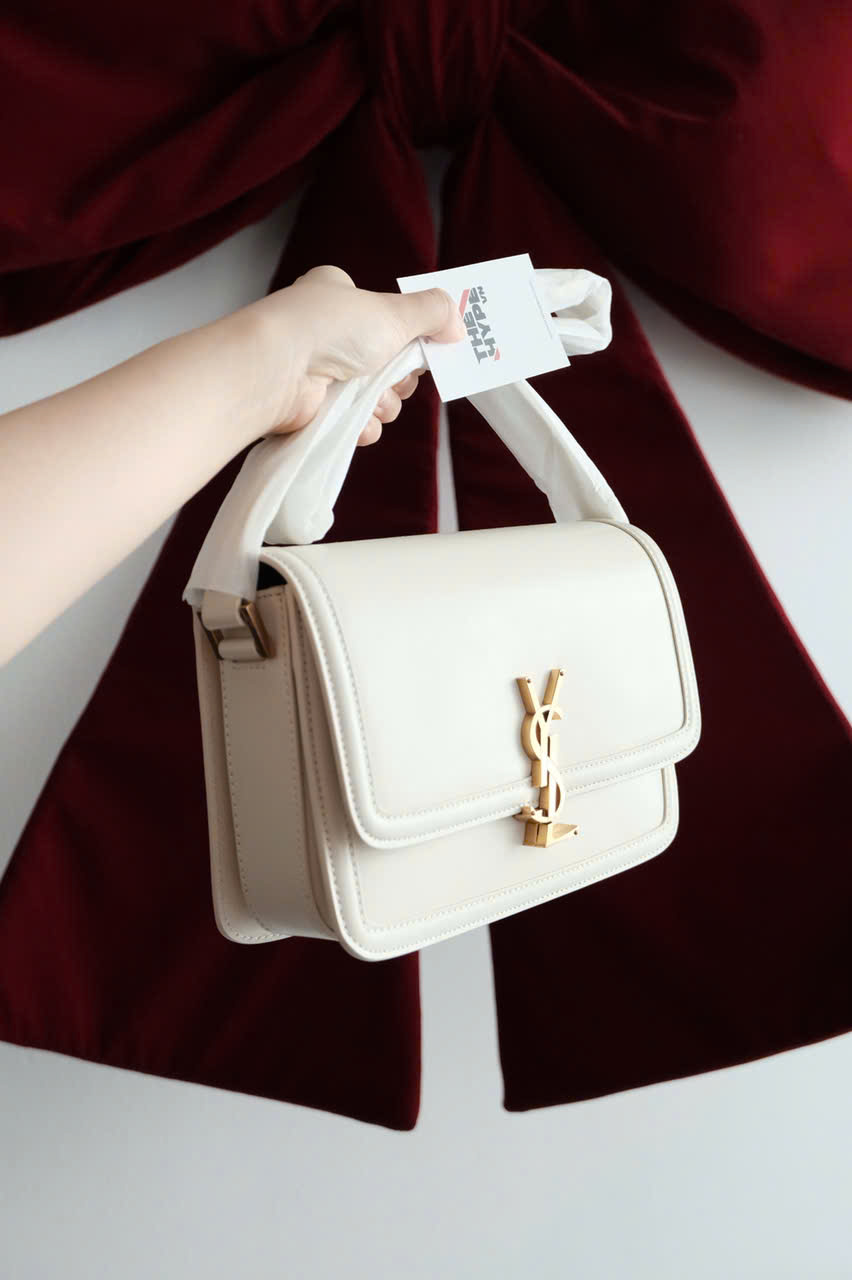 TÚI SAINT LAURENT YSL SOLFERINO SMALL SATCHEL (BLANC VINTAGE)