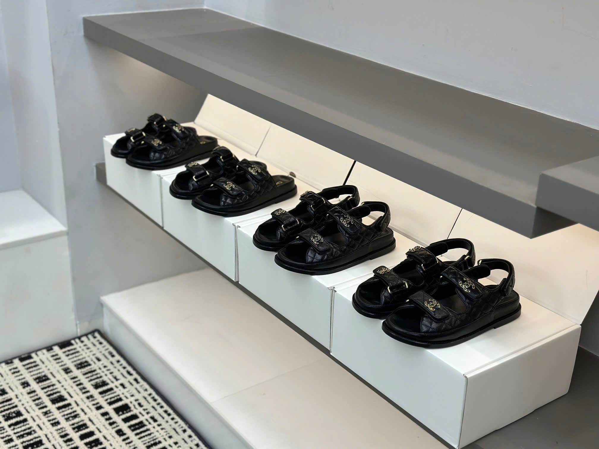 DÉP SANDAL CHANEL DAD LEATHER (BLACK)