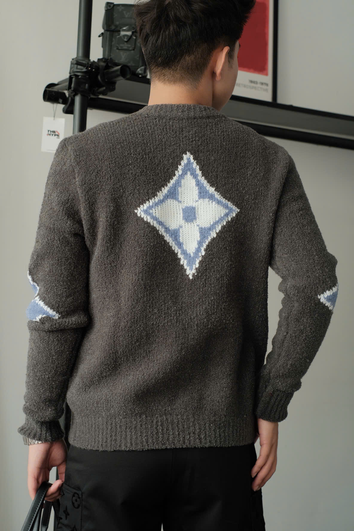 ÁO SWEATER LOUIS VUITTON LV CHUNKY WOOL (GRAY)