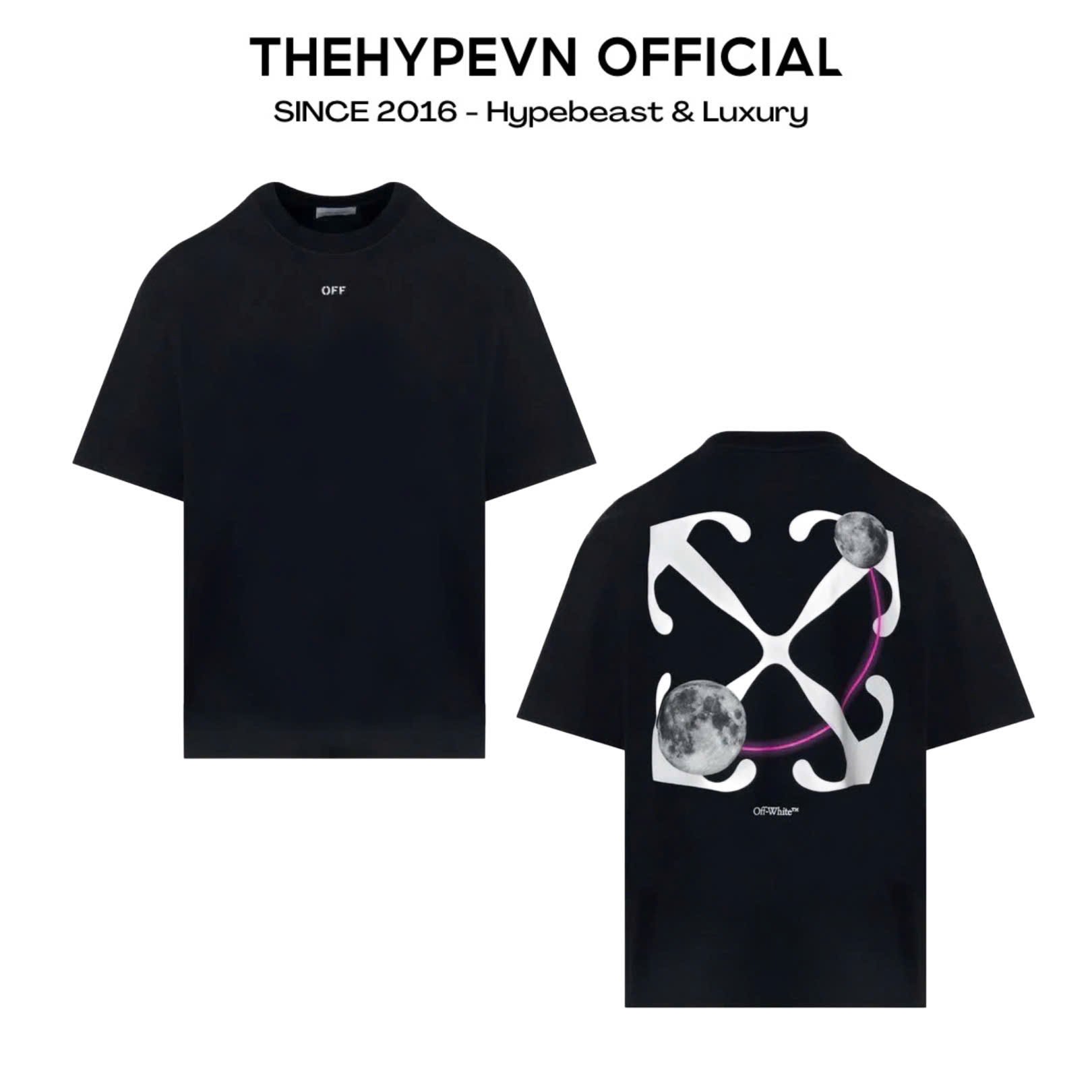 ÁO THUN OFF WHITE OW DOUBLE MOON (BLACK)