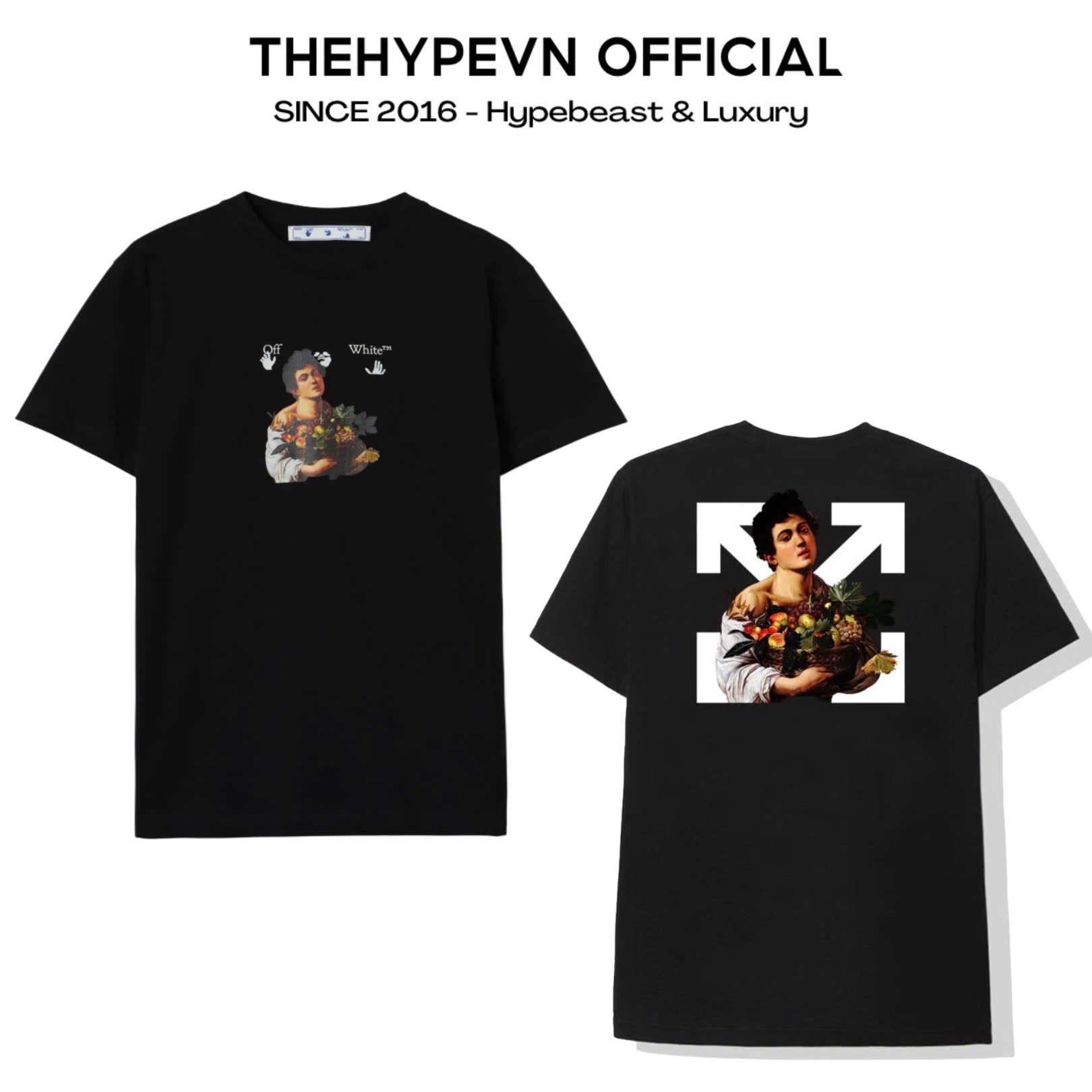 ÁO THUN OFF WHITE OW BOY CARAVAGGIO (BLACK)
