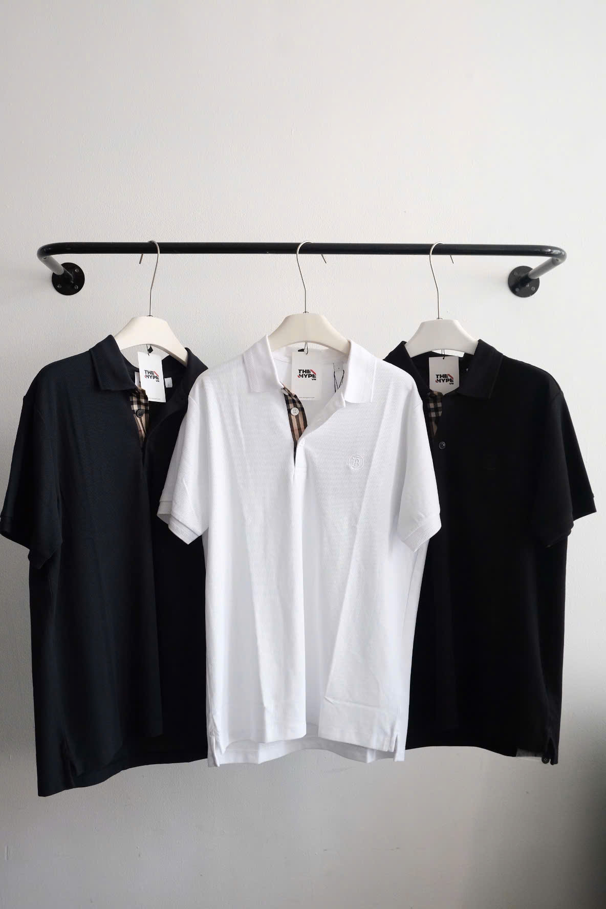 ÁO POLO BURBERRY BBR CIRCLE LOGO EMBROIDERED (WHITE)