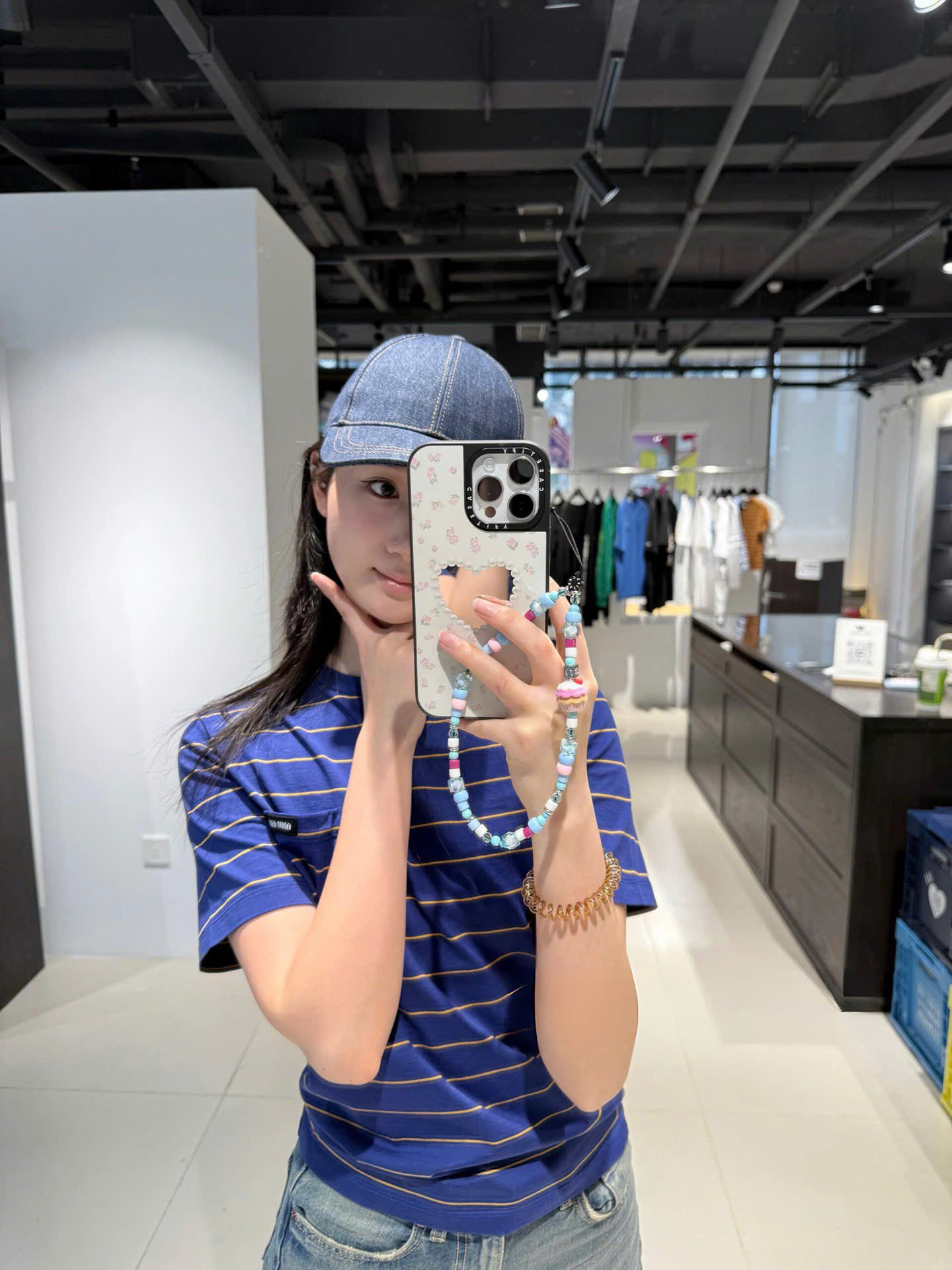 ÁO THUN MIU MIU JERSEY STRIPE (BLUE)