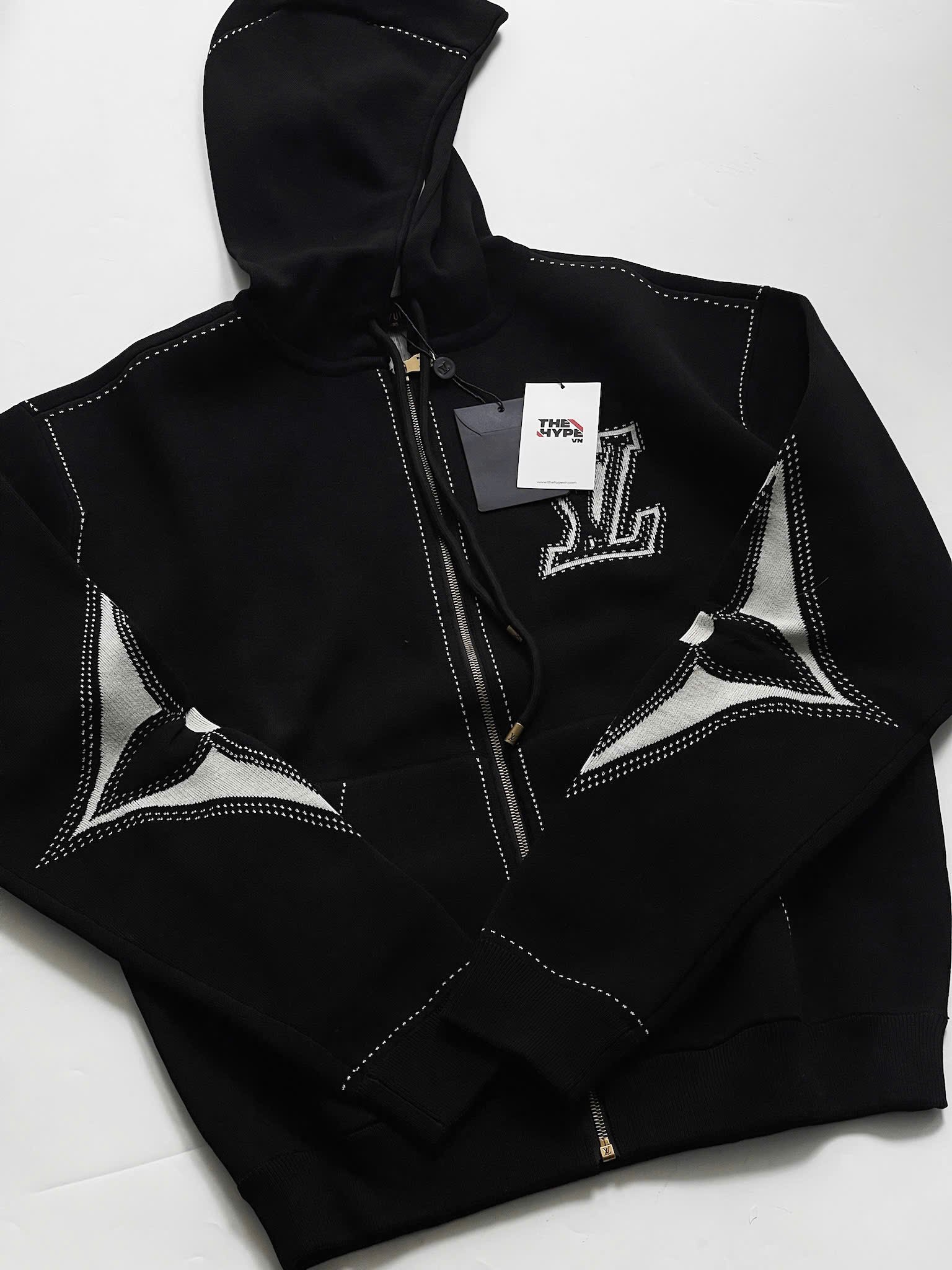 ÁO KHOÁC LOUIS VUITTON LV INTARSIA GRAPHIC ZIP (BLACK)