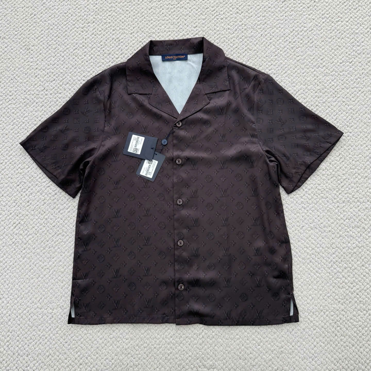 ÁO SƠ MI LOUIS VUITTON LV SILK PRINTED MONOGRAM (BLACK)