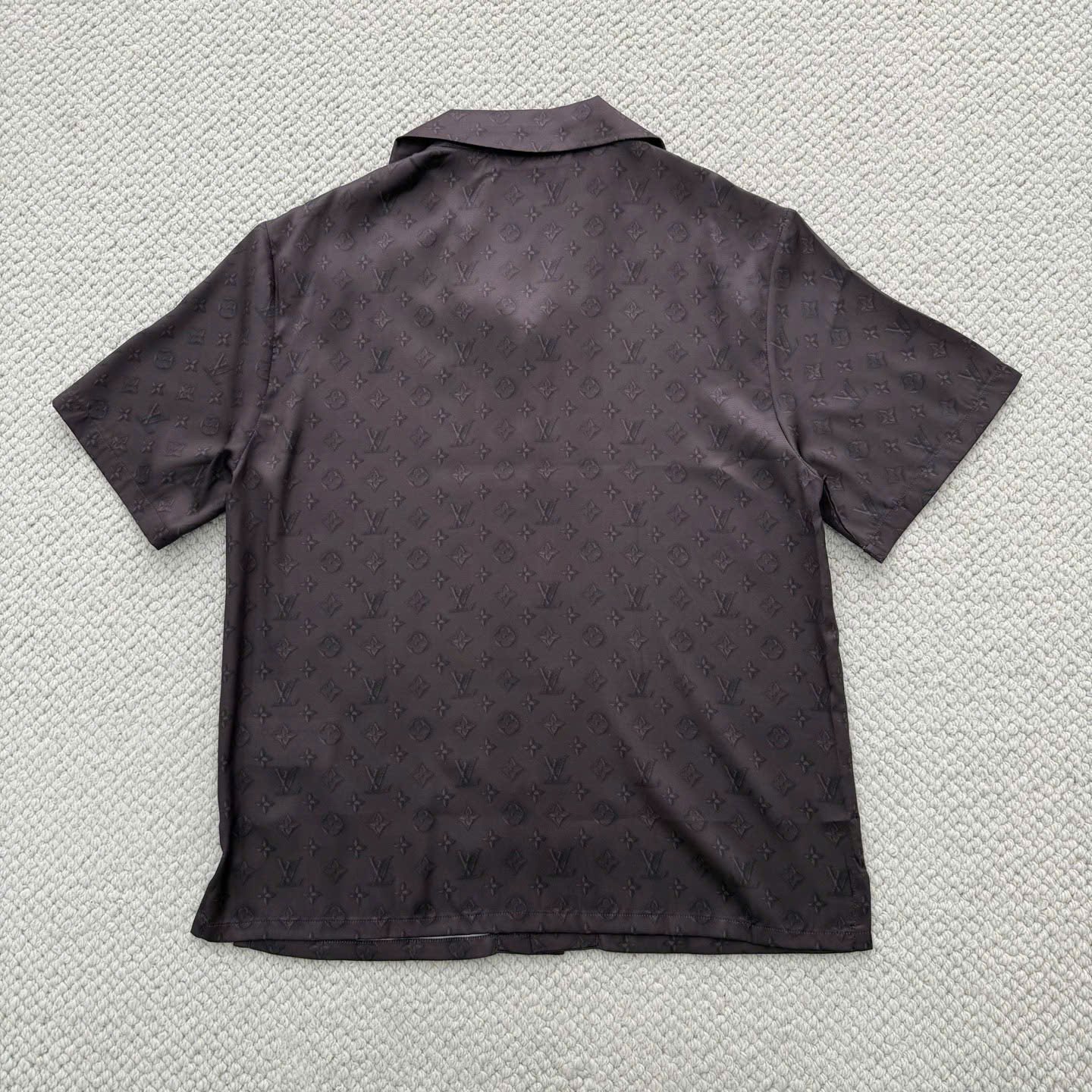 ÁO SƠ MI LOUIS VUITTON LV SILK PRINTED MONOGRAM (BLACK)