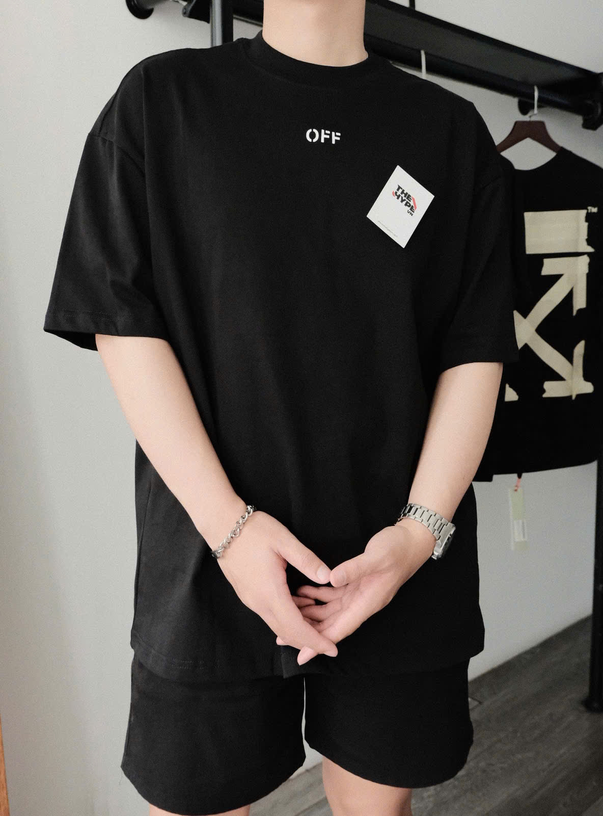 ÁO THUN OFF WHITE OW DOUBLE MOON (BLACK)