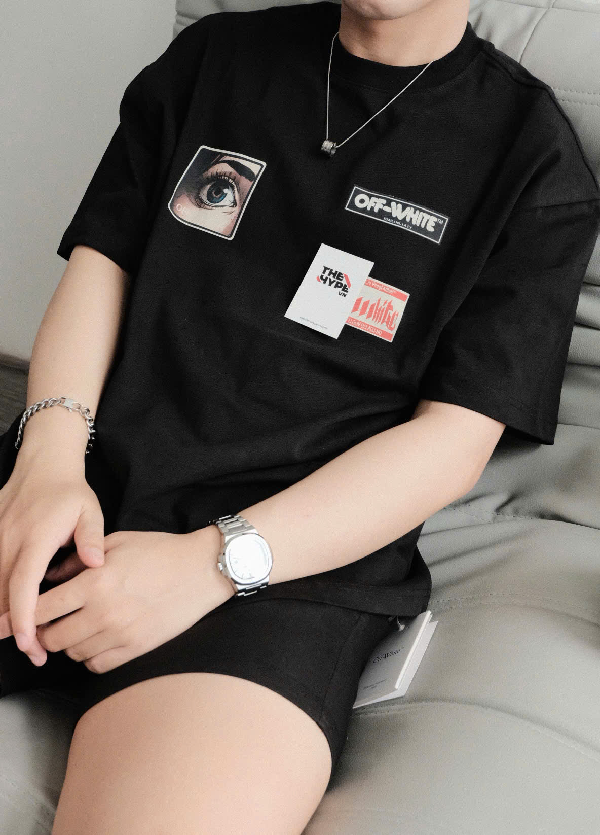 ÁO THUN OFF WHITE OW EYE LOG (BLACK)