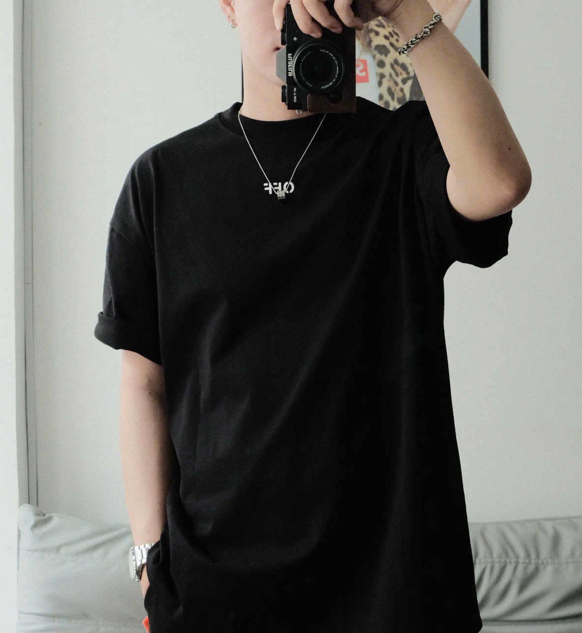 ÁO THUN OFF WHITE OW DOUBLE MOON (BLACK)