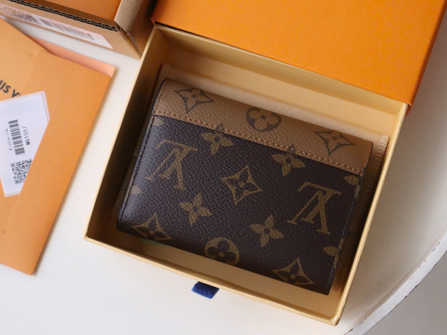 VÍ GẬP LOUIS VUITTON LV MONOGRAM REVERSE VICTORINE
