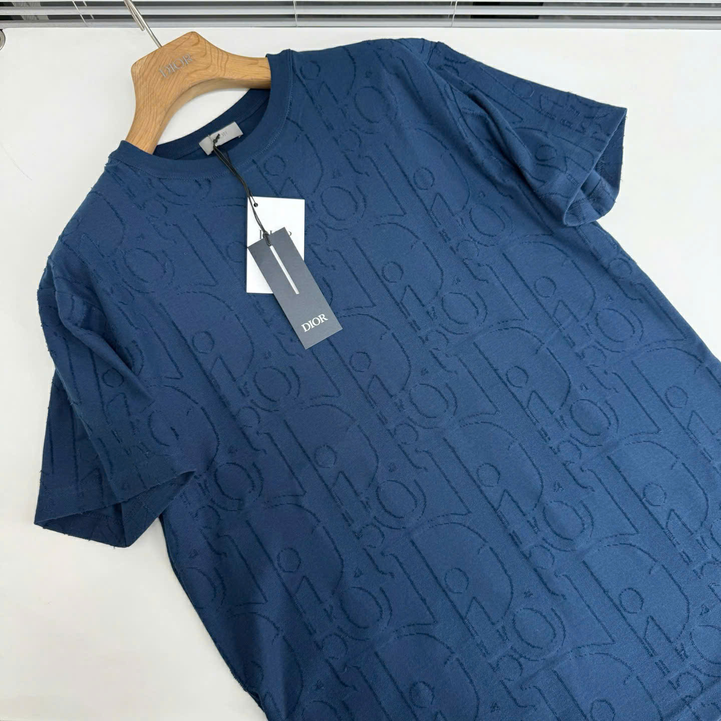 ÁO THUN DIOR OBLIQUE JERSEY COTTON (BLUE)