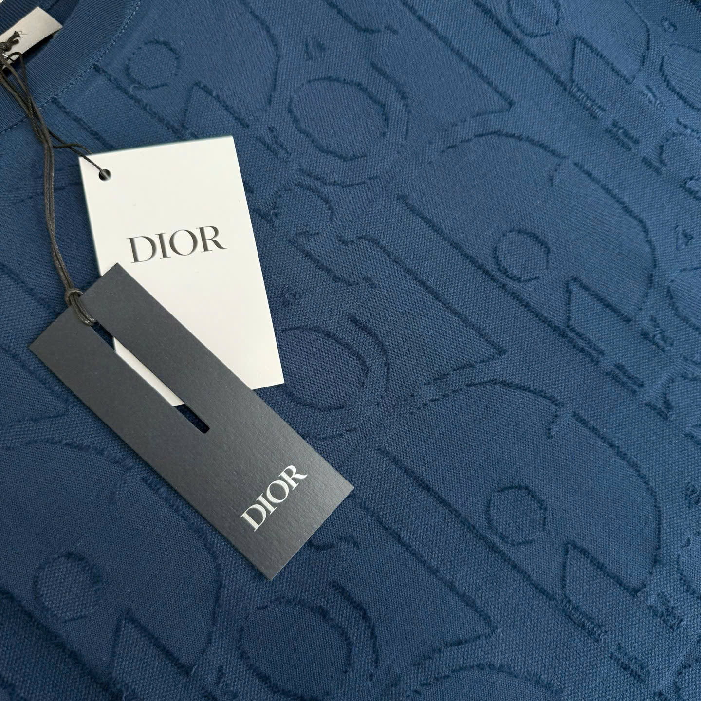 ÁO THUN DIOR OBLIQUE JERSEY COTTON (BLUE)