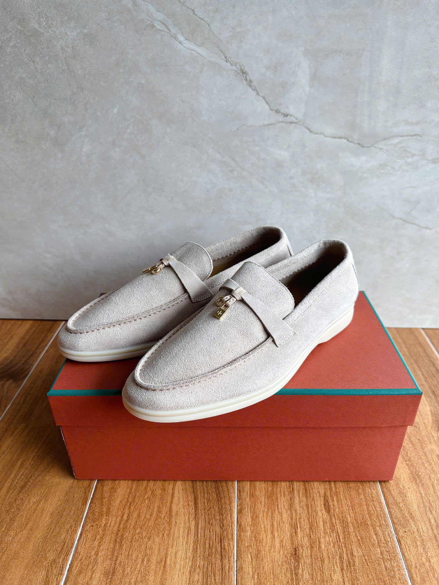 GIÀY NAM LOAFER LORO PIANA CHARM (POWDER PEARL)