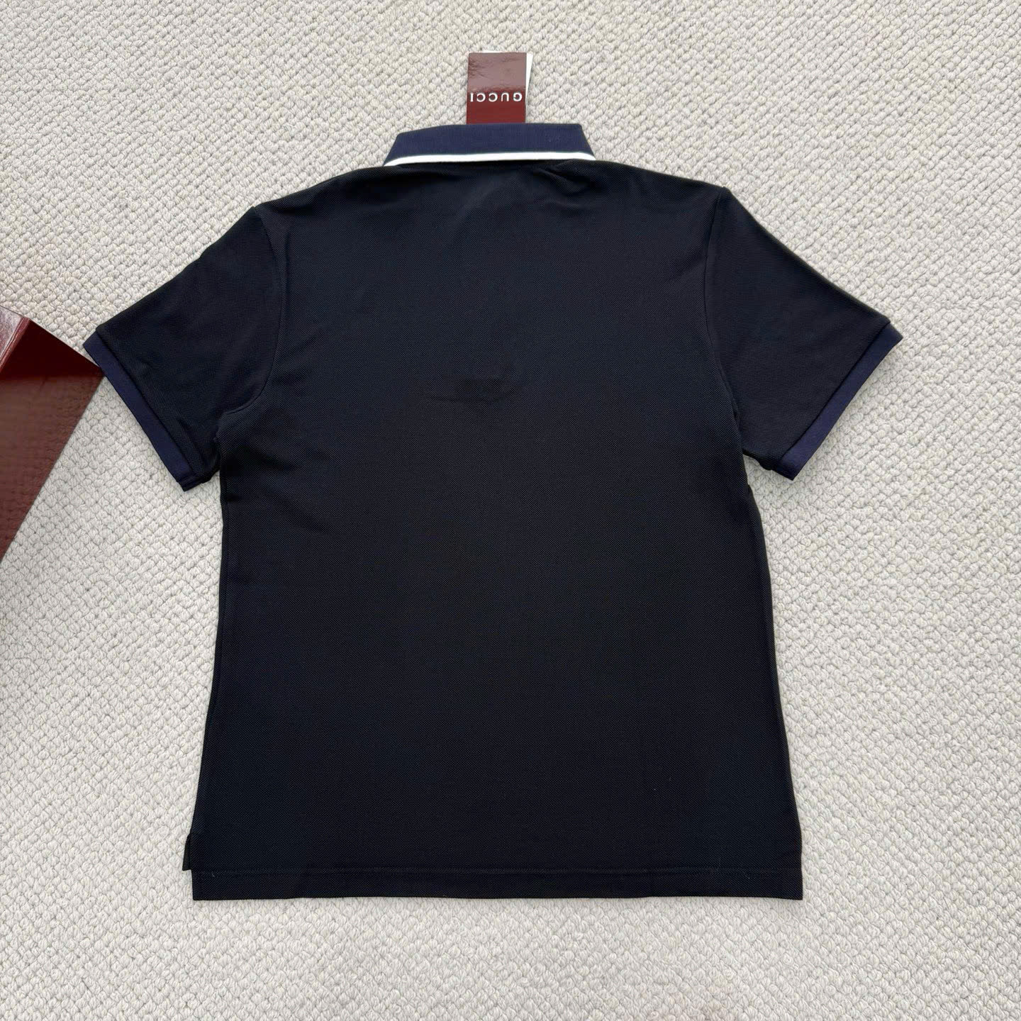 ÁO POLO GUCCI EMBROIDERED COTTON PIQUÉ (NAVY)