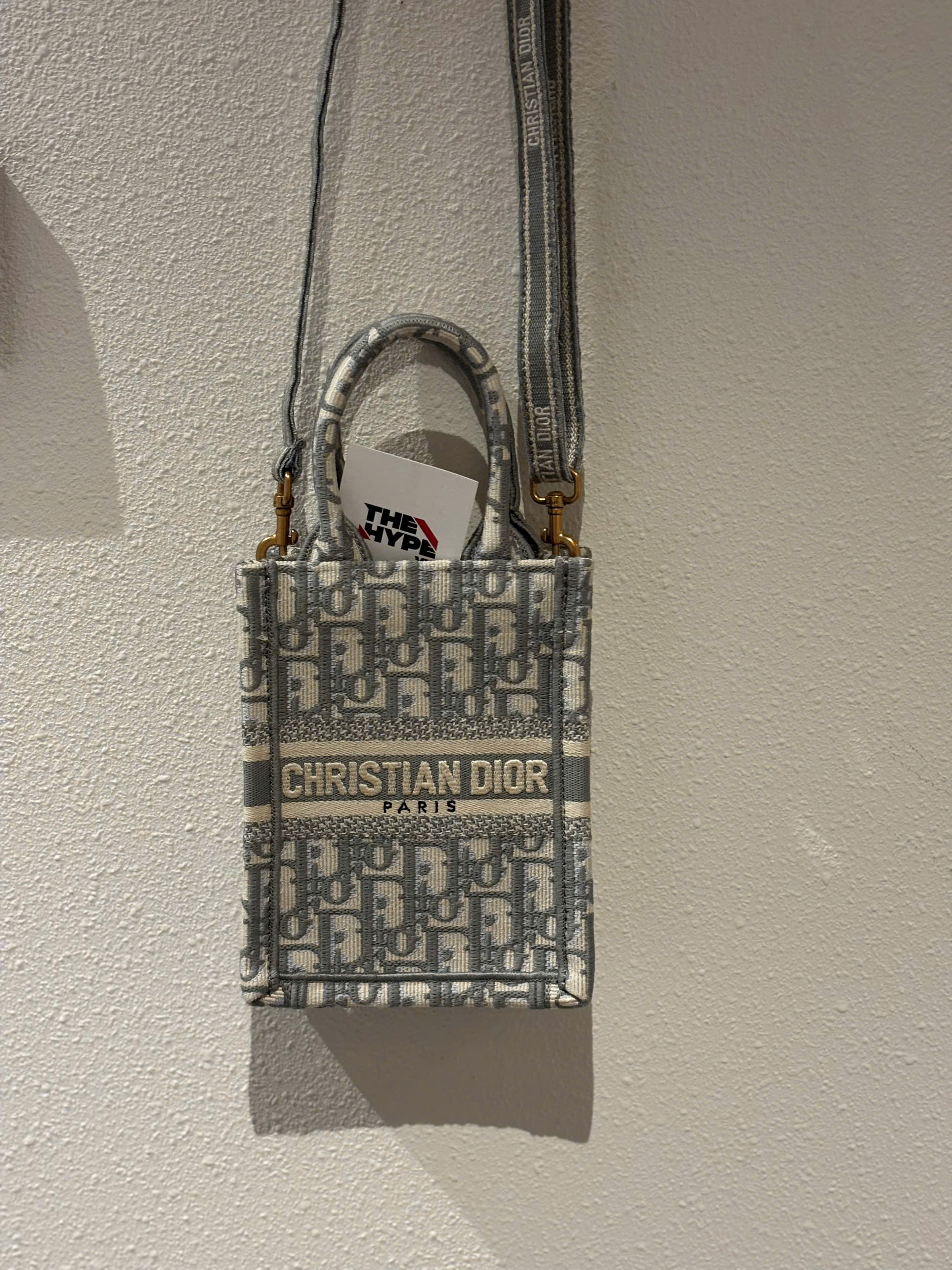 TÚI DIOR VERTICAL BOOK NOTE OBLIQUE (GRAY)