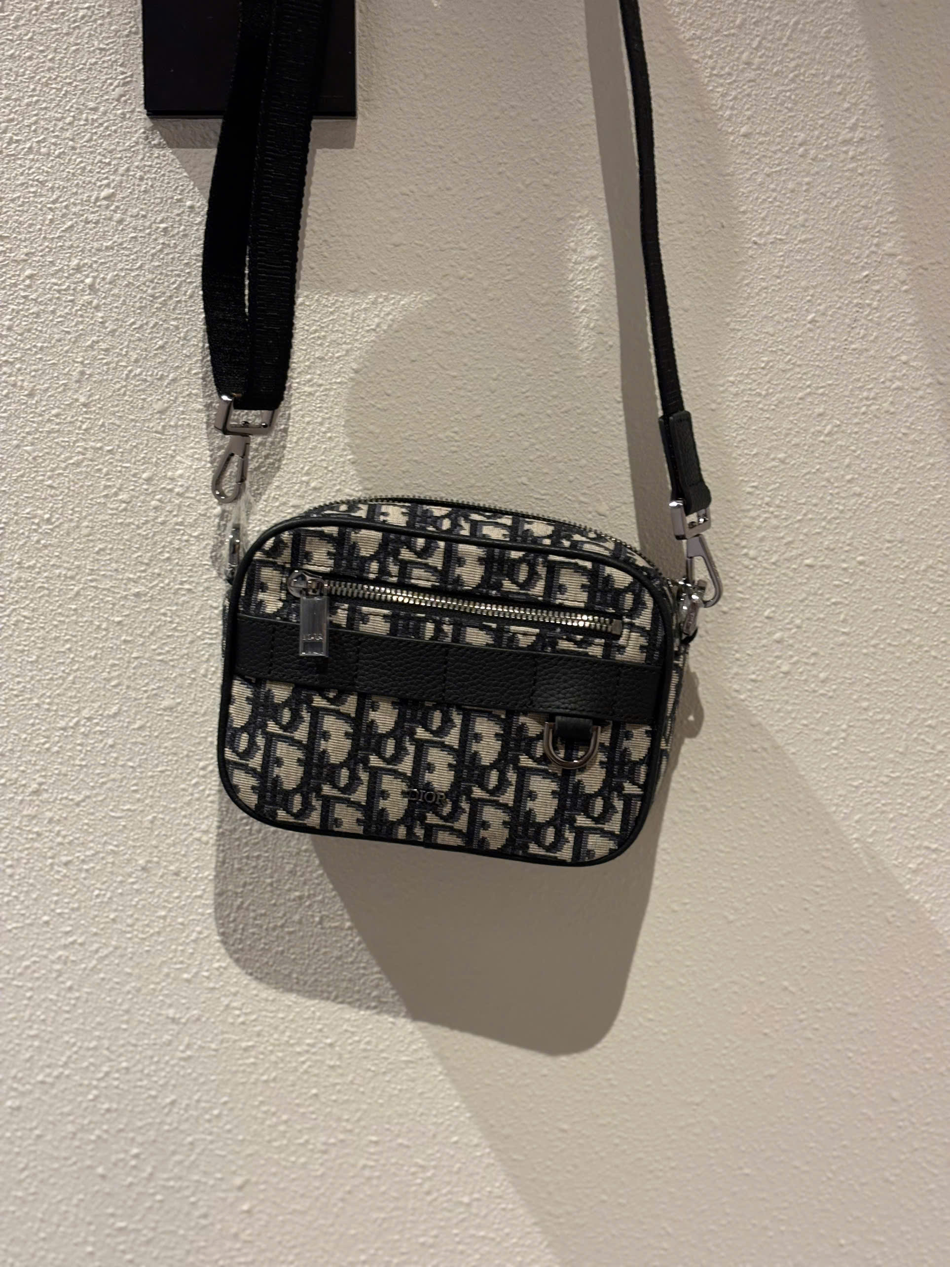 Túi Dior Safari Bag With Strap Oblique Jacquard (Beige) [Mirror Quality]