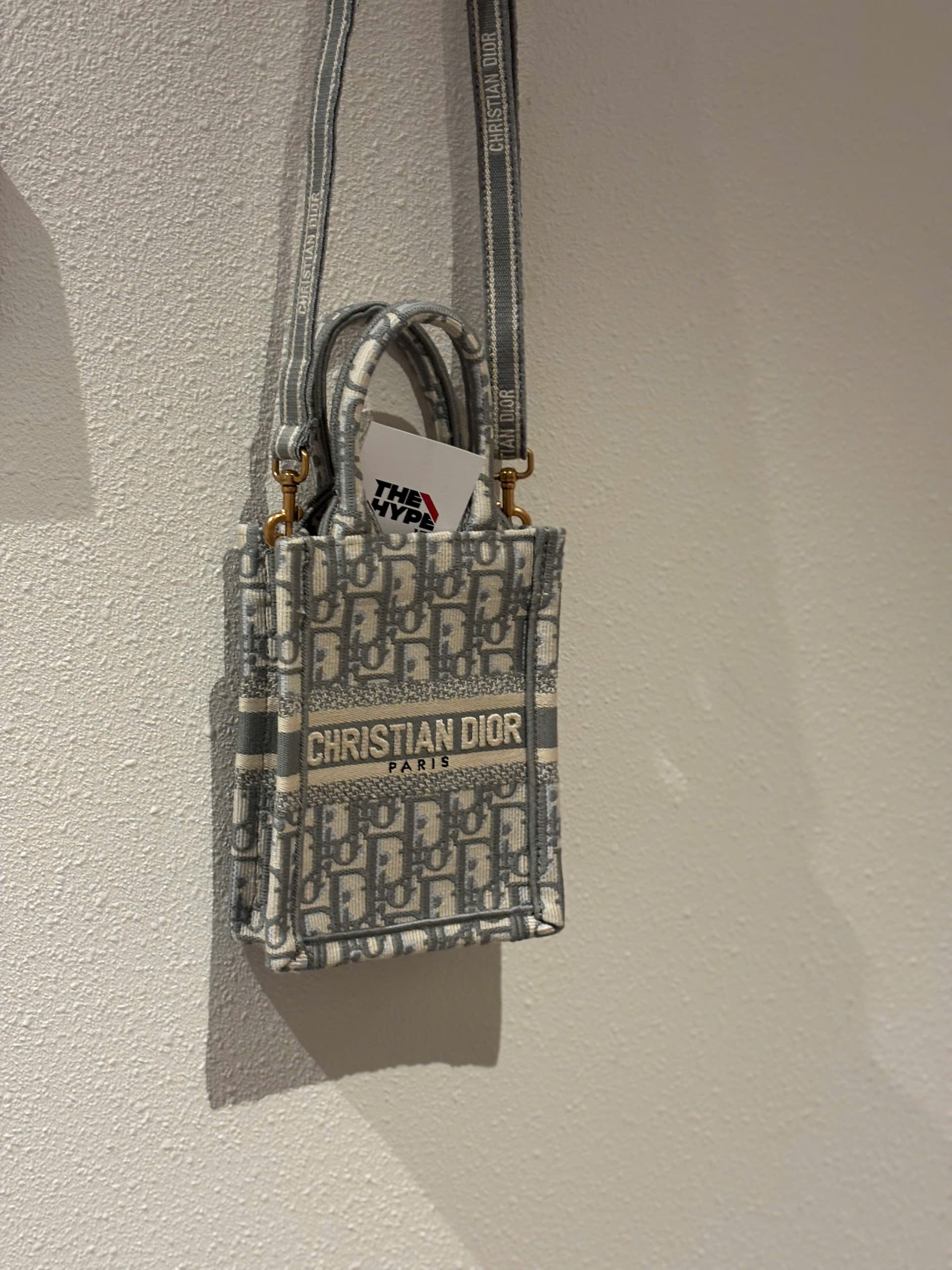 TÚI DIOR VERTICAL BOOK NOTE OBLIQUE (GRAY)