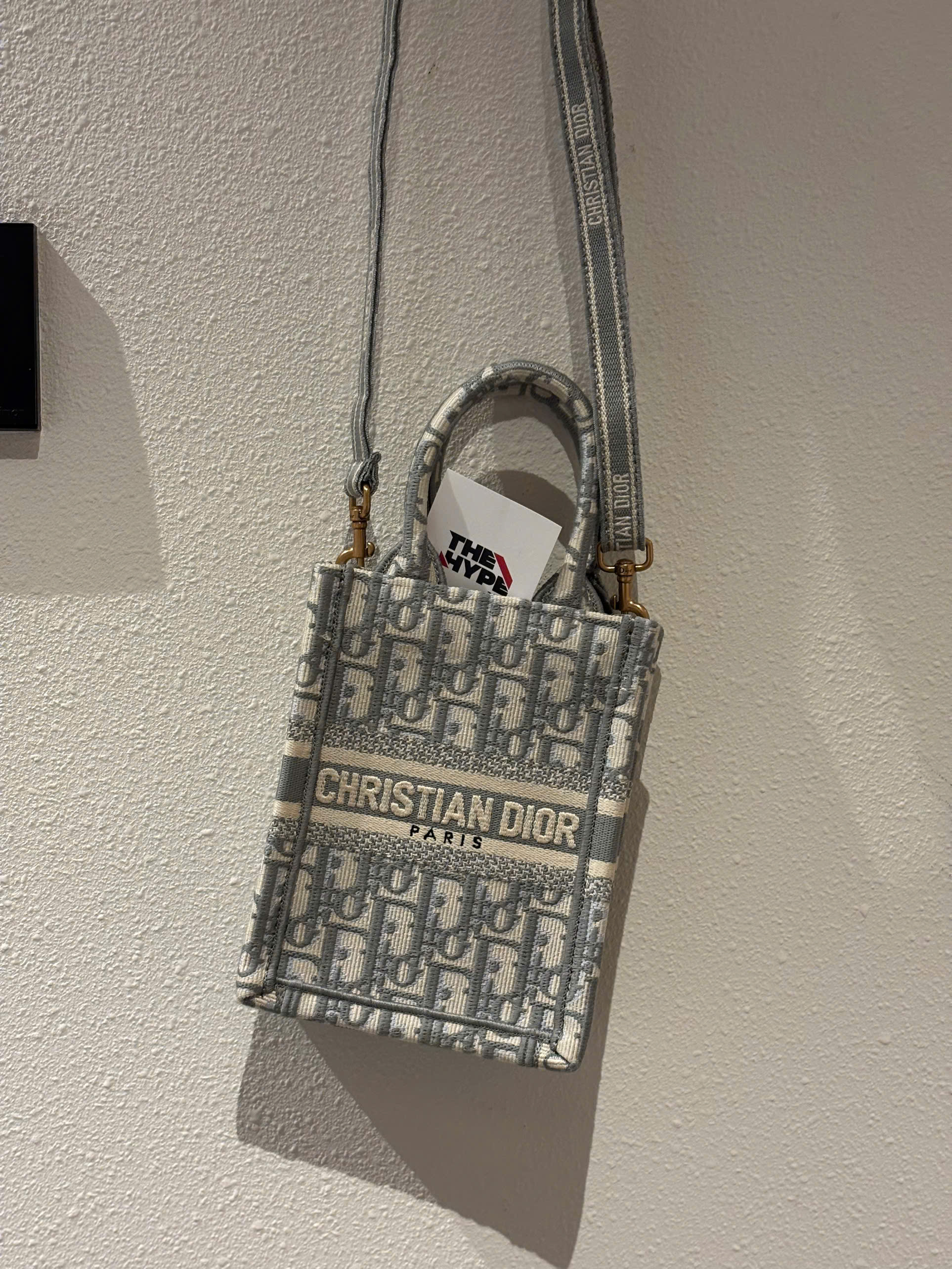 TÚI DIOR VERTICAL BOOK NOTE OBLIQUE (GRAY)