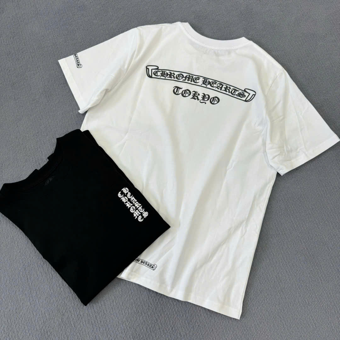 ÁO THUN CHROME HEARTS CH TOKYO VERTICAL LOGO (WHITE)