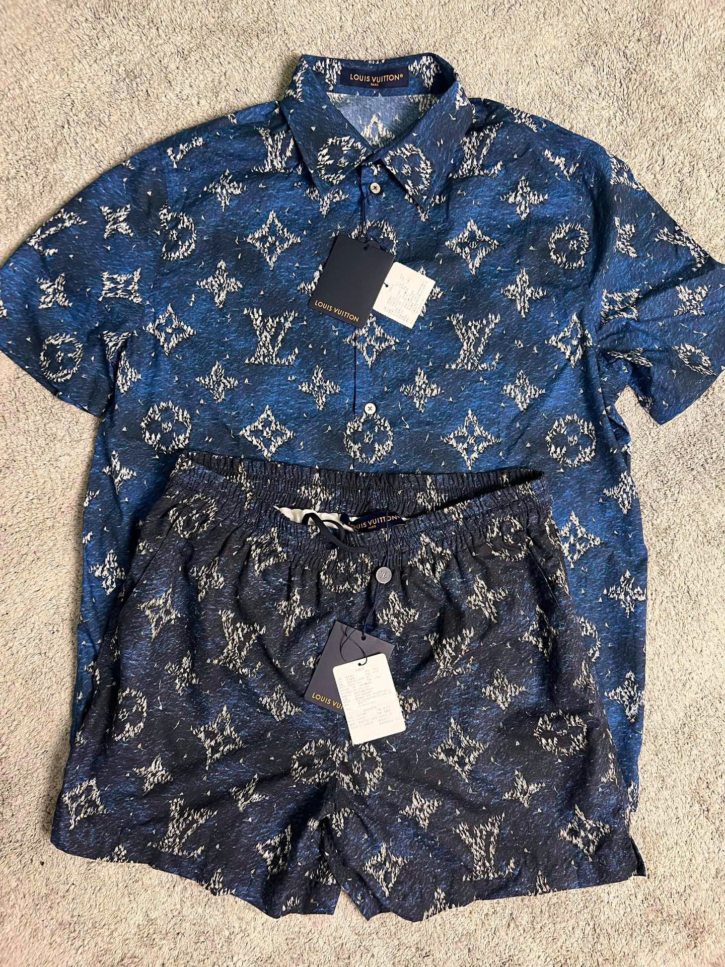 ÁO SƠ MI LOUIS VUITTON MONOGRAM (BLUE)