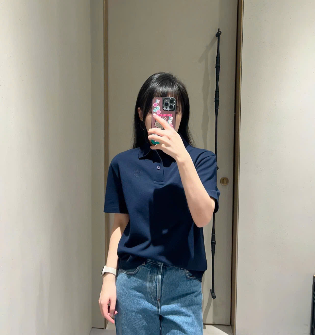 ÁO POLO LOEWE PATCH (NAVY)