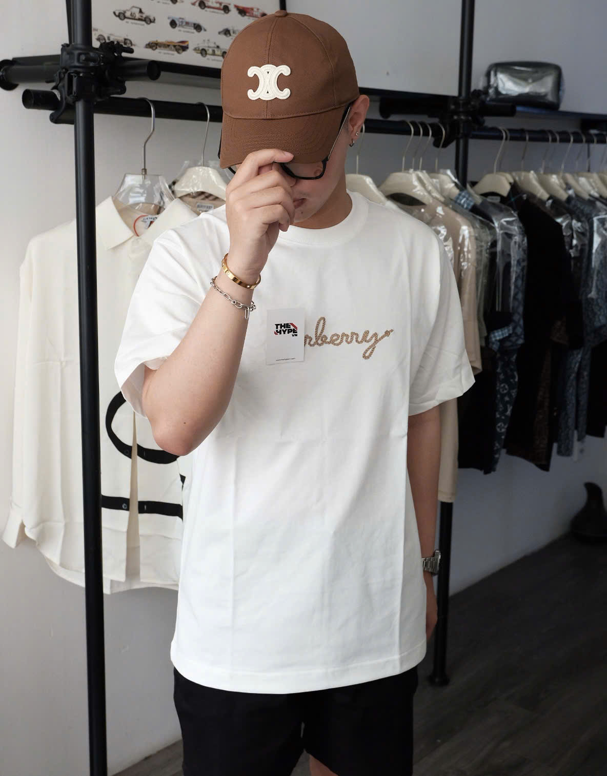 ÁO THUN BURBERRY BBR CHECK EKD COTTON (WHITE)