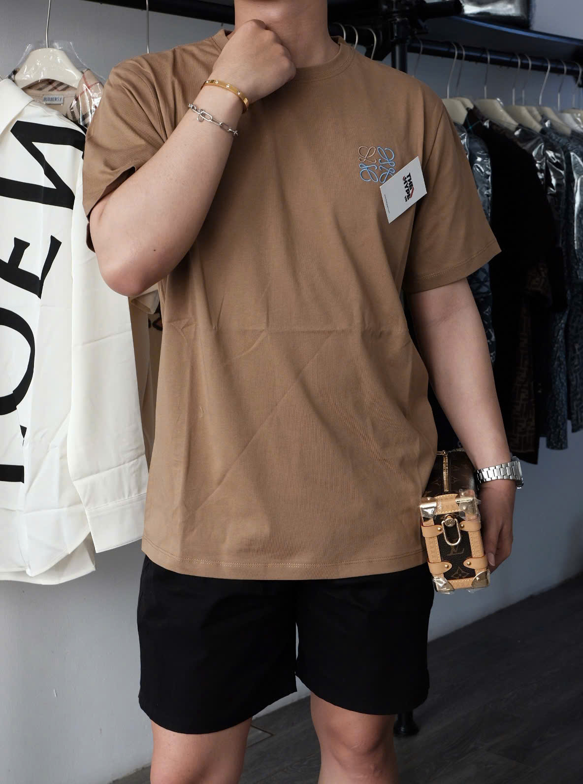 ÁO THUN LOEWE REGULAR FIT (BROWN)