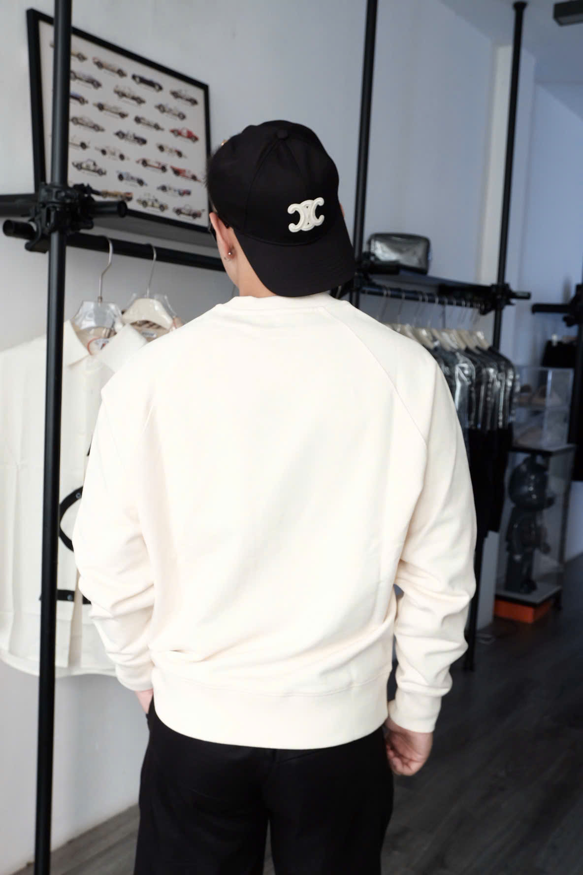 ÁO SWEATER AMI PARIS CREW-NECK WOOL (CREAM)