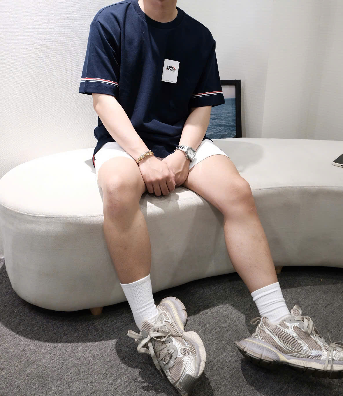 ÁO THUN THOM BROWNE TB RWB STRIPE (NAVY)