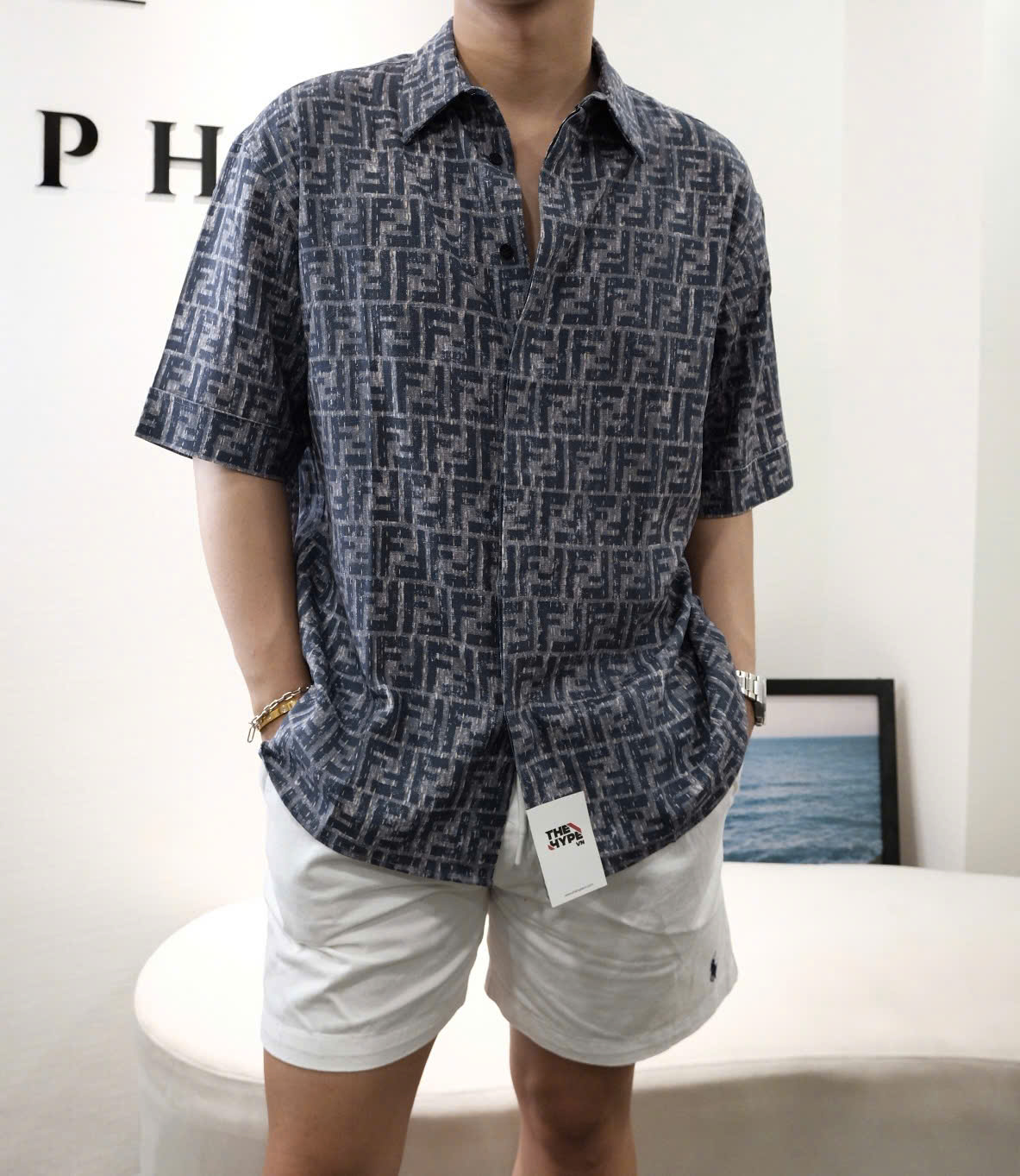 ÁO SƠ MI FENDI DENIM (BLUE)