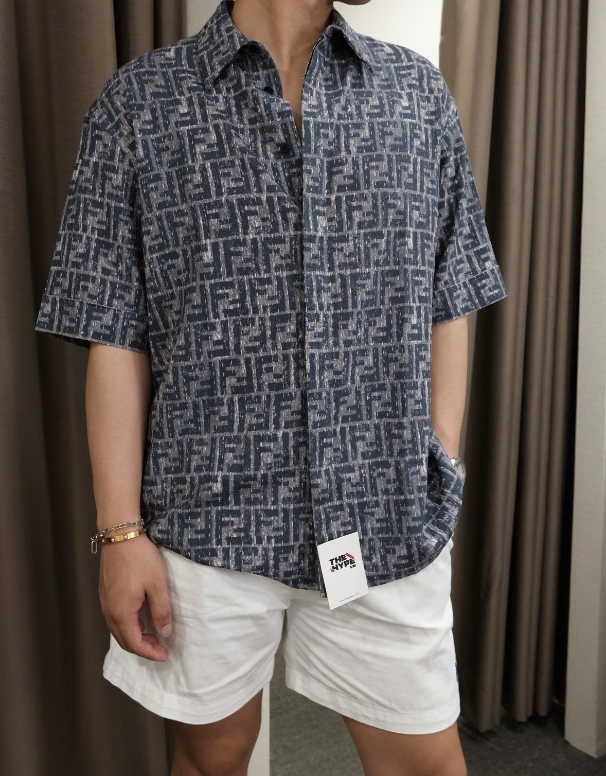 ÁO SƠ MI FENDI DENIM (BLUE)