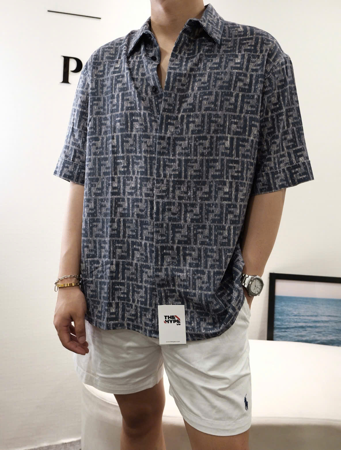 ÁO SƠ MI FENDI DENIM (BLUE)