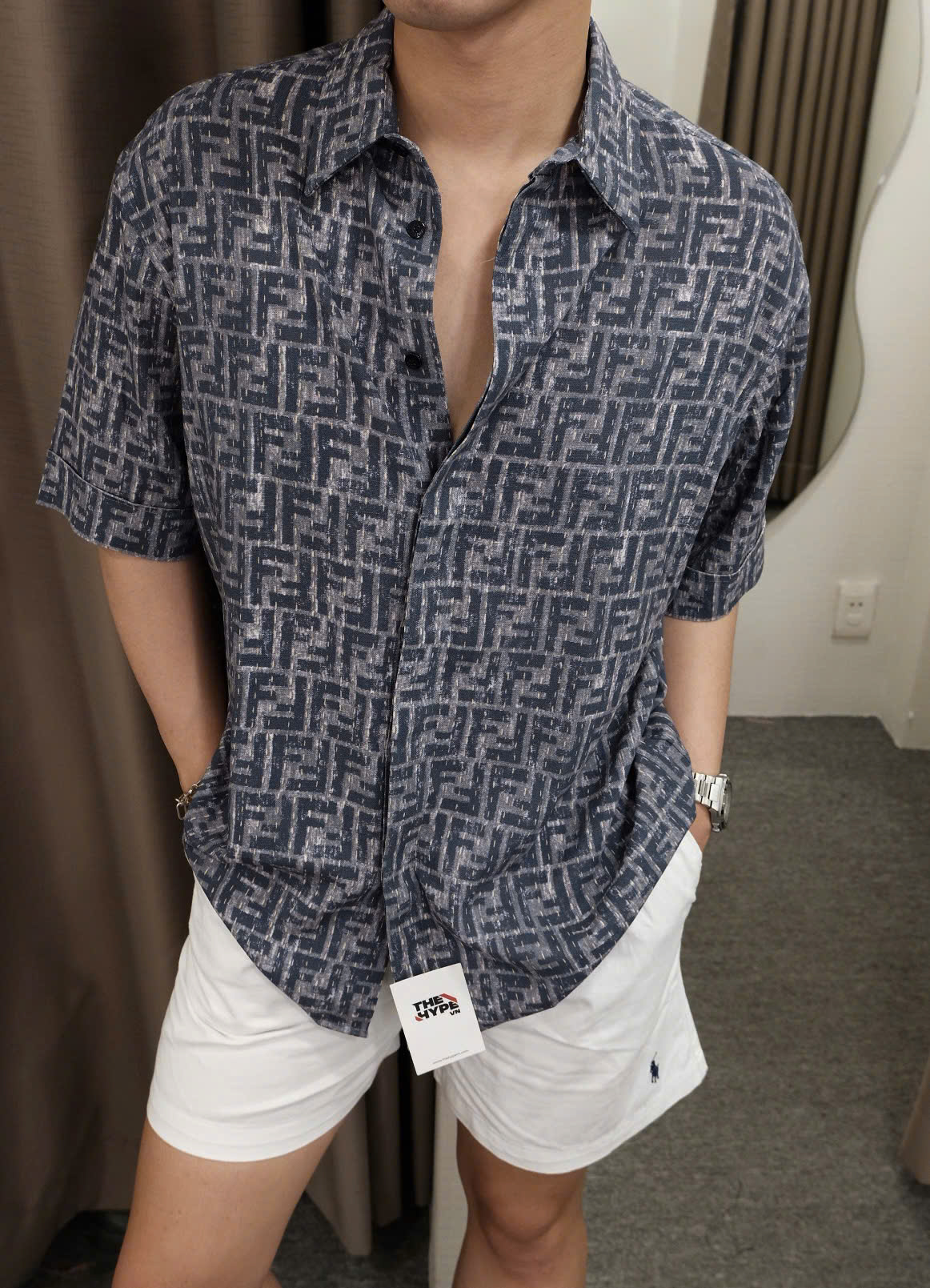 ÁO SƠ MI FENDI DENIM (BLUE)