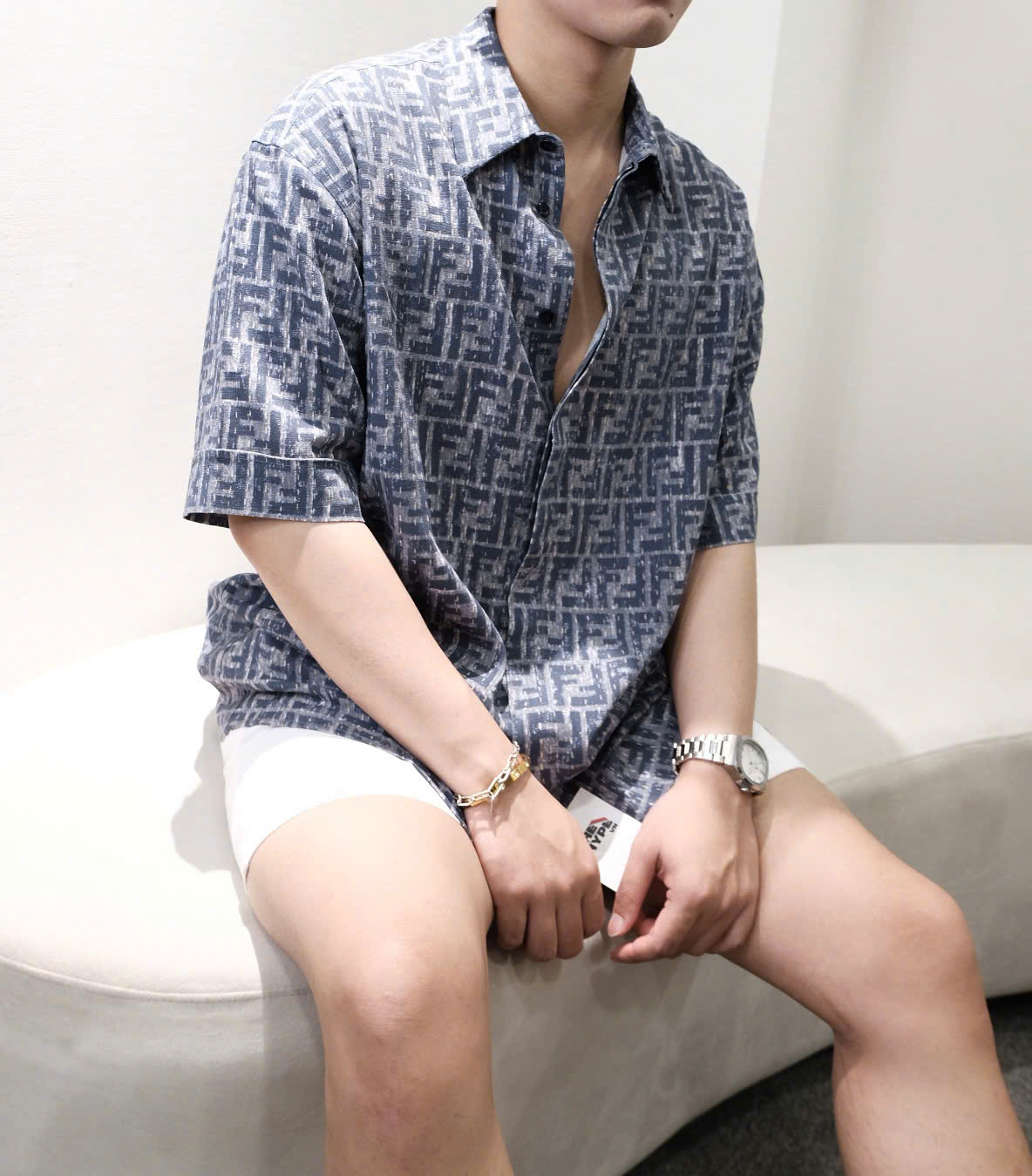 ÁO SƠ MI FENDI DENIM (BLUE)