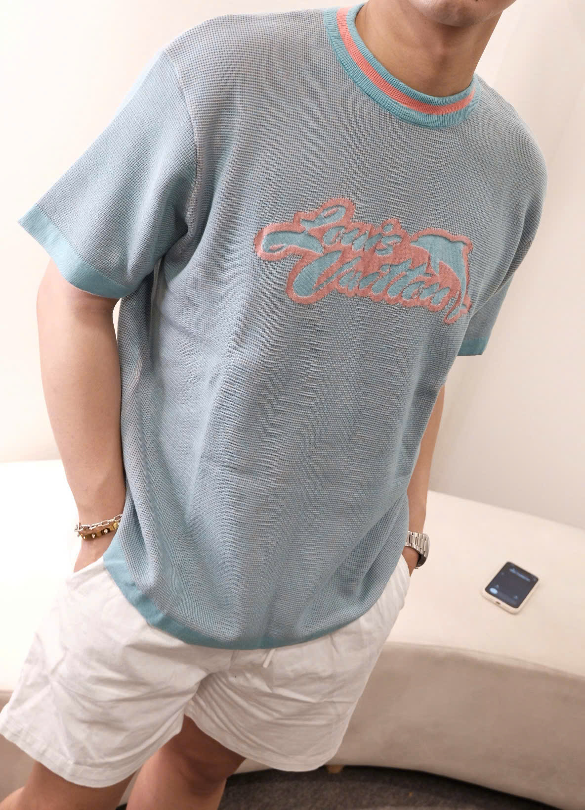 ÁO THUN LOUIS VUITTON LV DOLPHINS (BLUE MARINE)